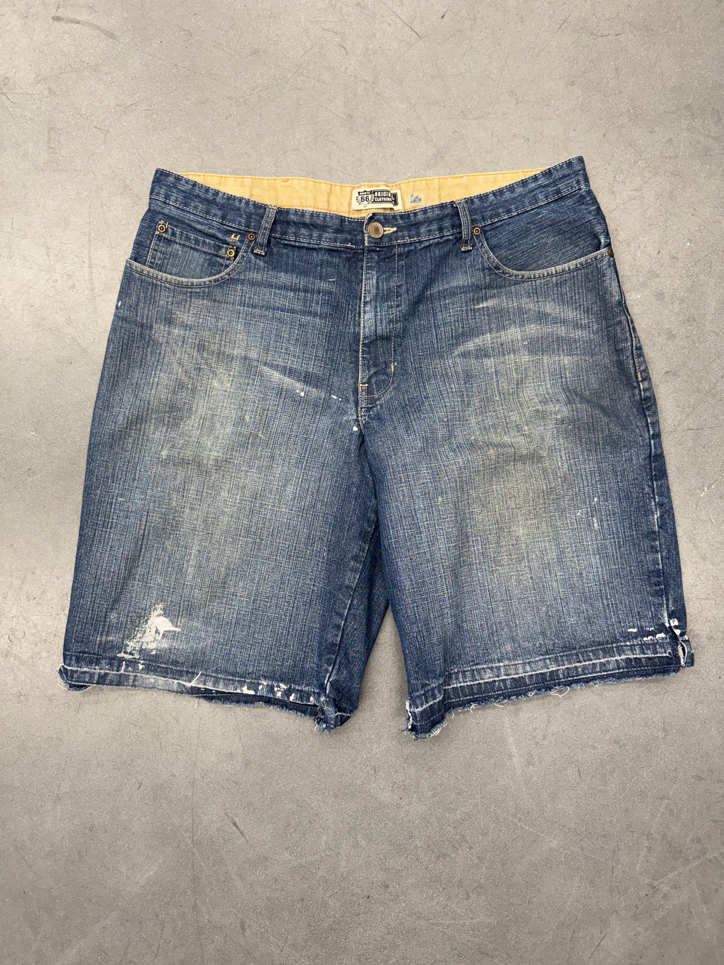 ROUTE 66 ORIGINAL CLOTHING PAINTER JEAN SHORTS
