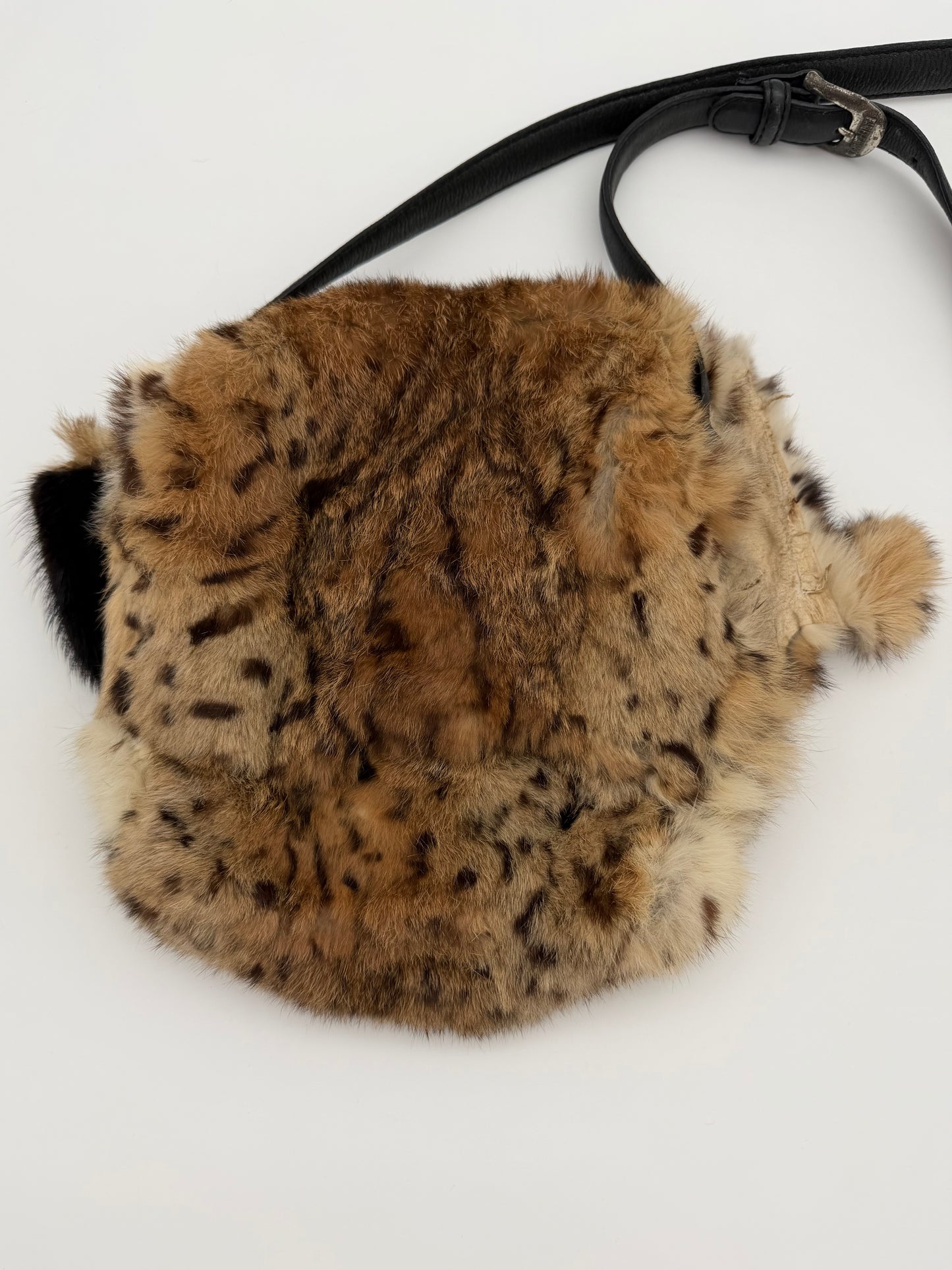 90S HARLEY-DAVIDSON BOBCAT FUR SHOULDER BAG