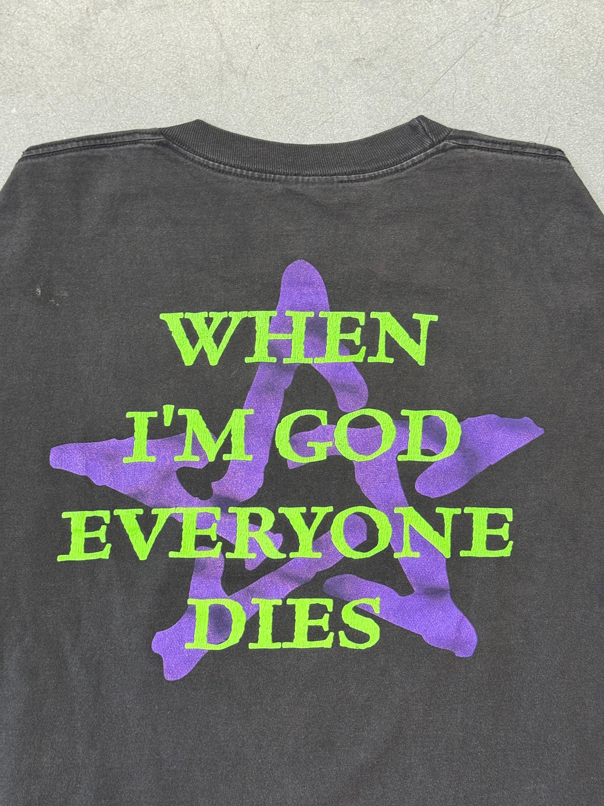 1995 MARILYN MANSON WHEN I'M GOD EVERYONE DIES LONG SLEEVE TEE (PULLED TAG)