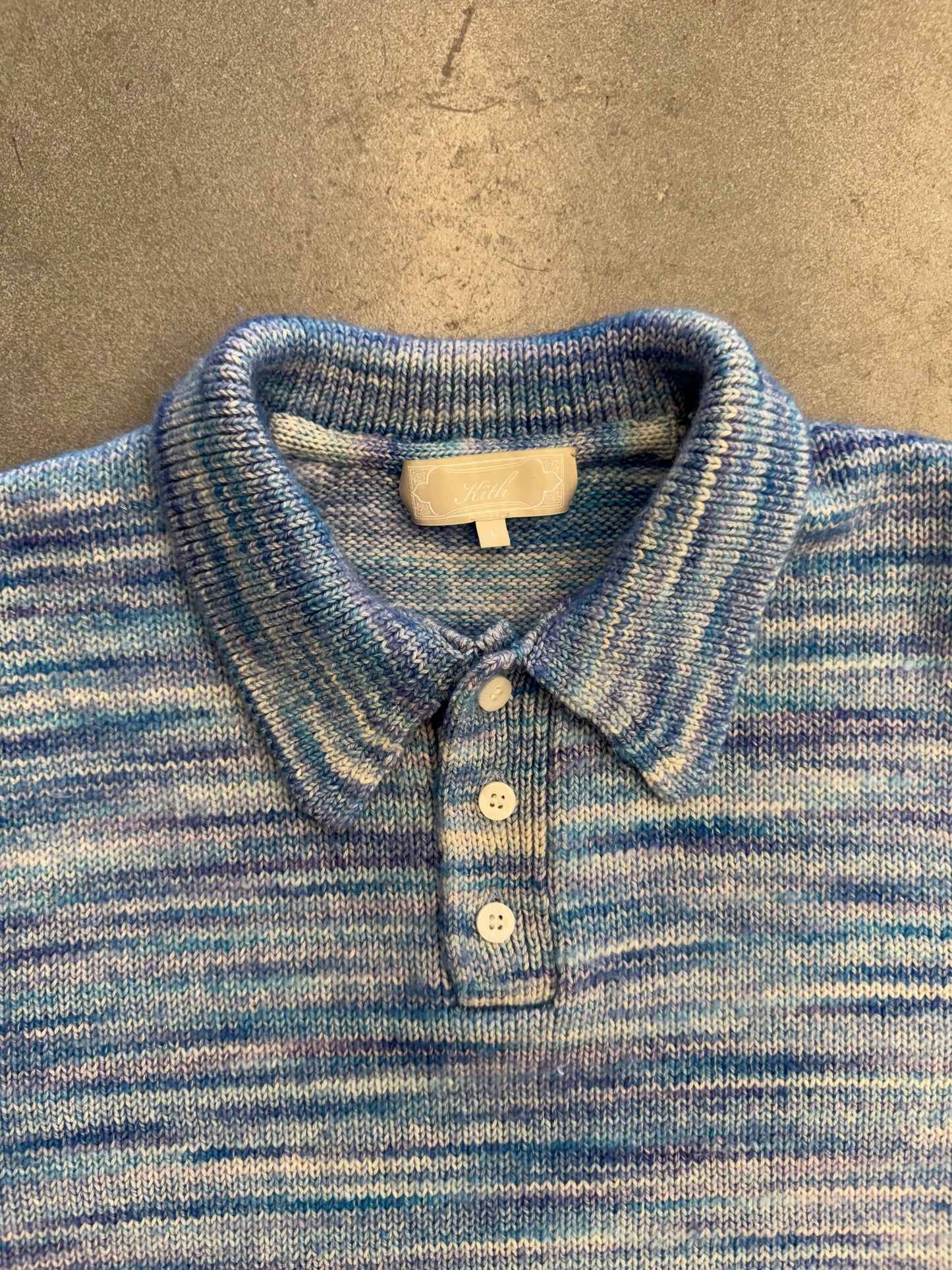 KITH SPACE DYE HARMON RUGBY PULLOVER 'SCENT'