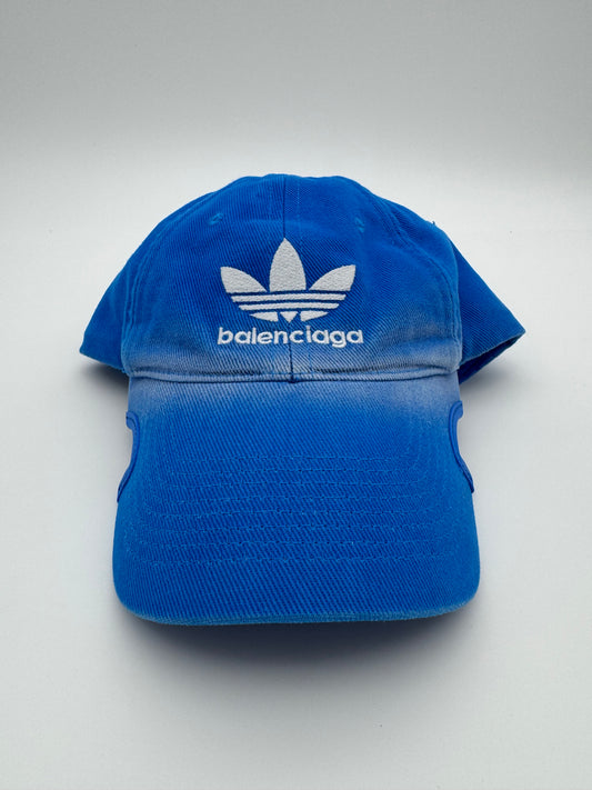 BALENCIAGA ADIDAS SPORTS CAP CUTOUT SIDES BLUE