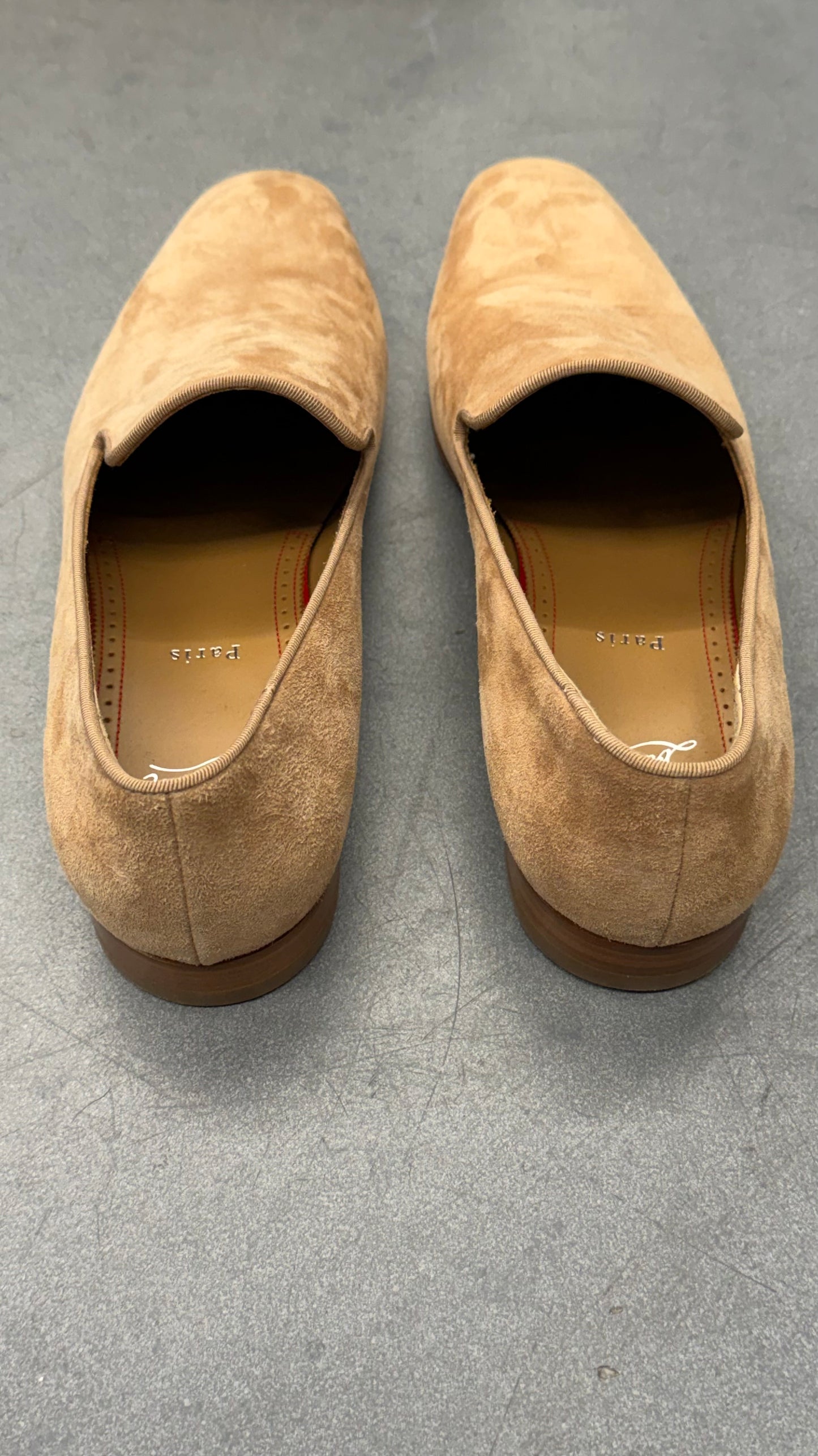 SIZE 44 CHRISTIAN LOUBOUTIN DANDELION FLAT 'LIONNE' MENS SHOES (W/BOX)