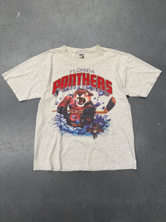 90S FLORIDA PANTHERS SHATTERED ICE TEE (MENDEZ TAG)