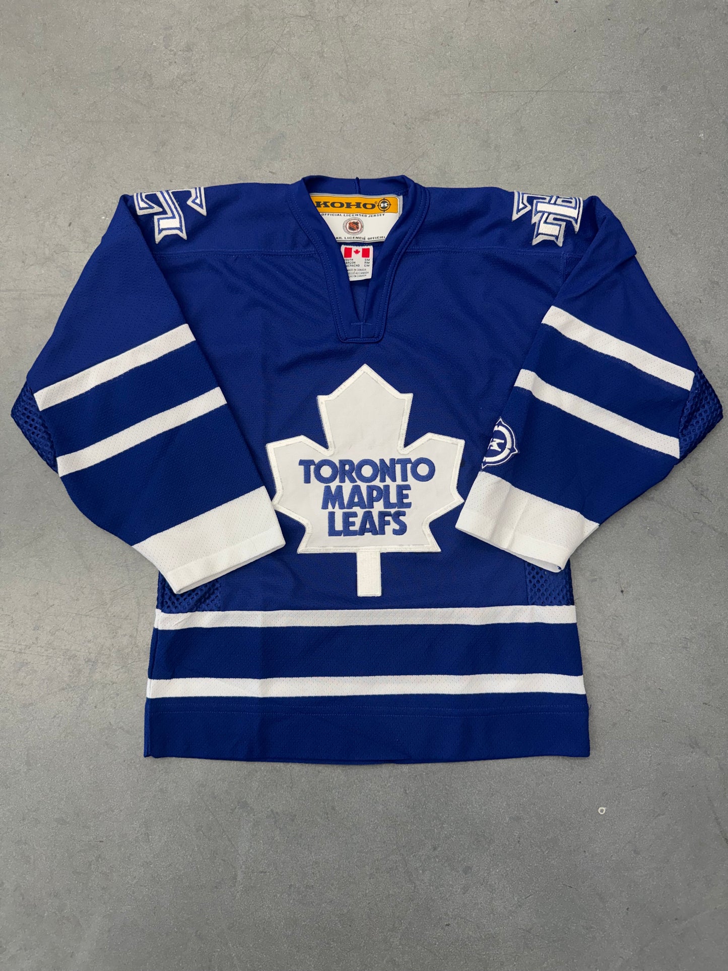 VINTAGE KOHO TORONTO MAPLE LEAFS YOUTH HOCKEY JERSEY (S/M)