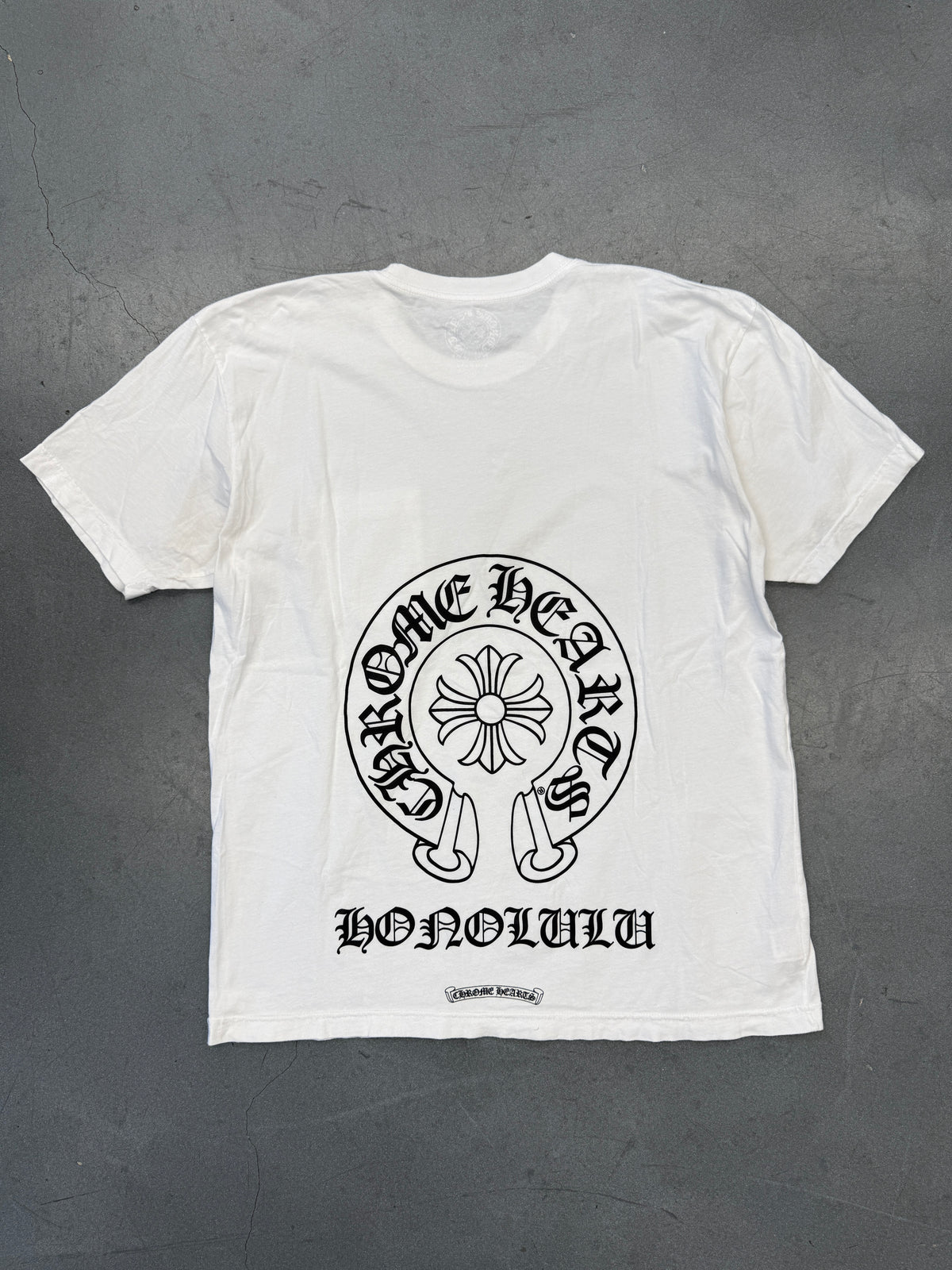 CHROME HEARTS HONOLULU HORSESHOE TEE - WHITE/BLACK
