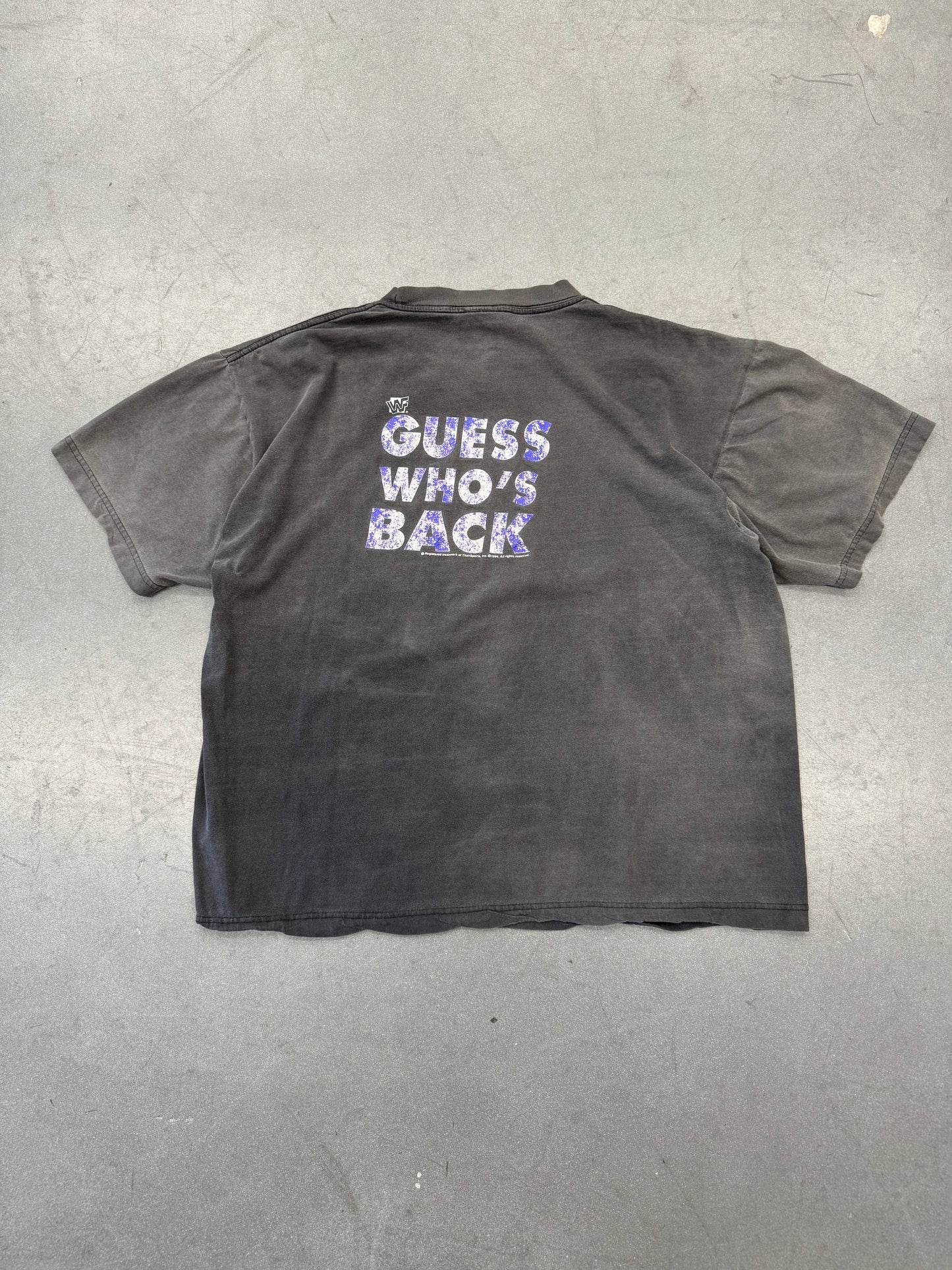 1994 UNDERTAKER R.I.P. GUESS WHO'S BACK TEE (TOUR CHAMP TAG)