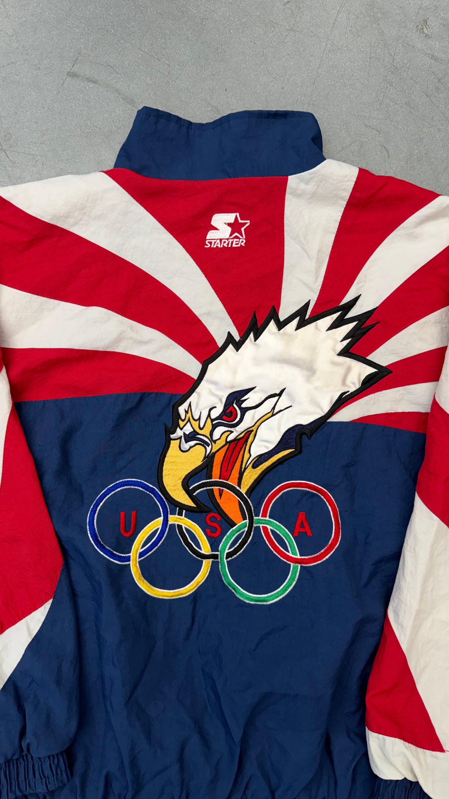 90S STARTER USA OLYMPICS ZIP UP WINDBREAKER JACKET