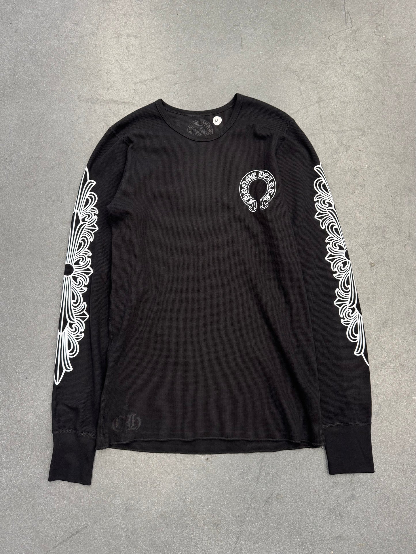 CHROME HEARTS FLORAL LS THERMAL  - BLACK/WHITE