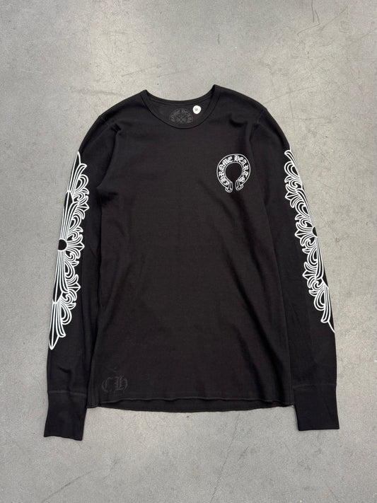 CHROME HEARTS FLORAL LS THERMAL  - BLACK/WHITE
