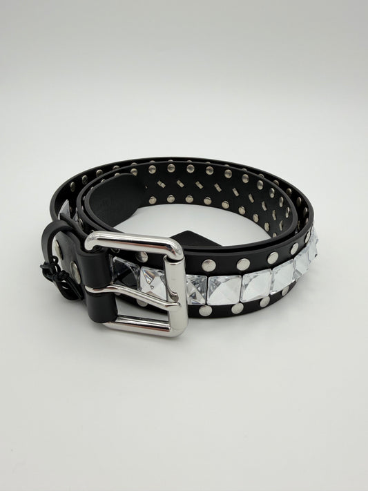 FW25 SUPREME X NUMBER (N)INE STUDDED BELT - BLACK
