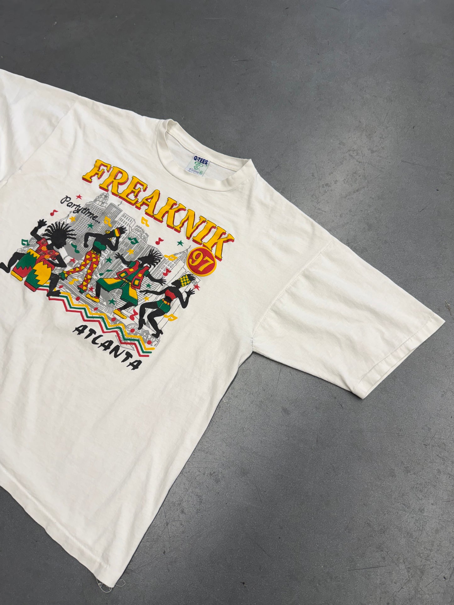 1997 FREAKNIK ATLANTA PARTYTIME... TEE (Q-TEES TAG)