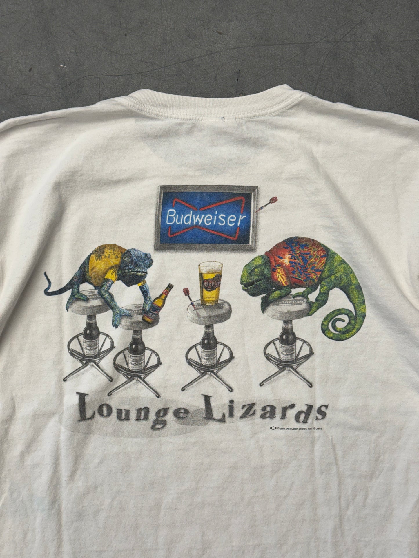 2000 BUDWEISER LOUNGE LIZARDS TEE (GILDAN ACTIVEWEAR TAG)