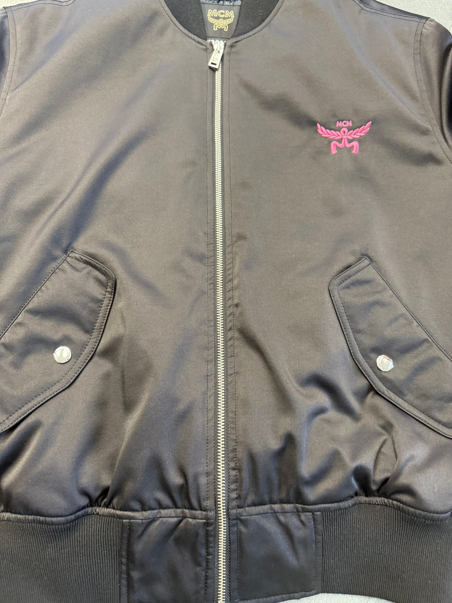 SNIPES X MCM BOMBER JACKET - BLACK (M) (USED)