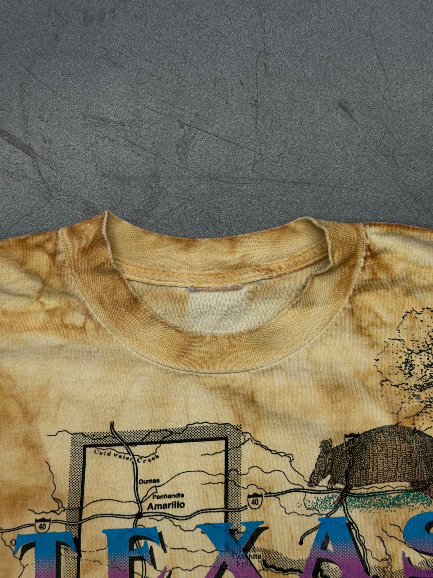 1993 SNEAKY TEES TEXAS MAP AOP (PULLED TAG)