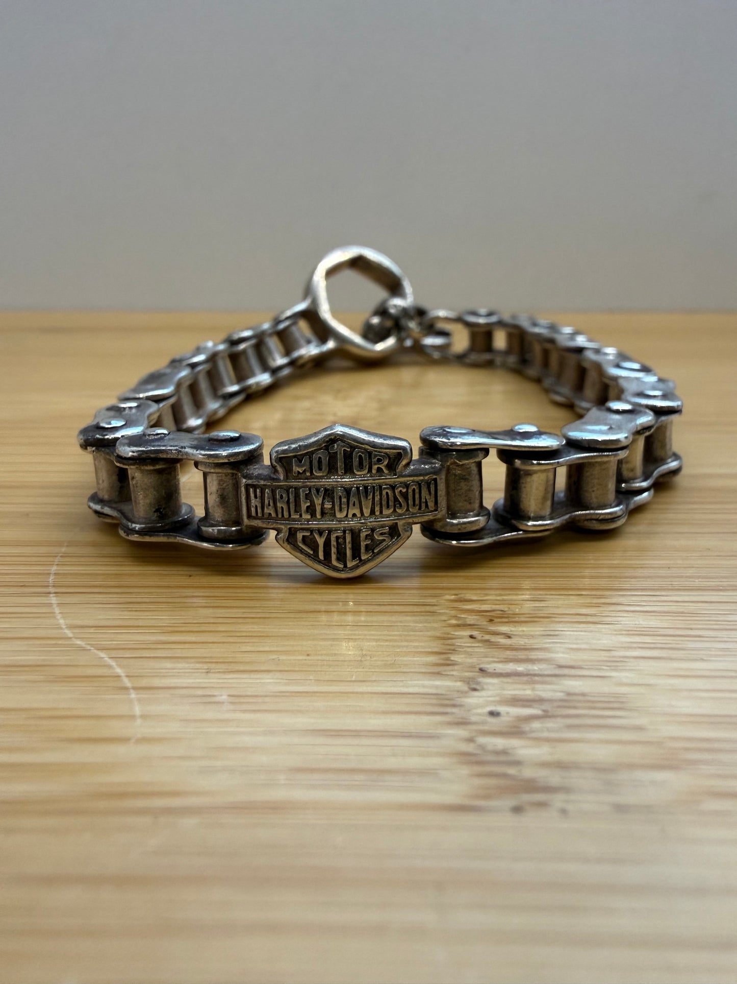 VINTAGE HARLEY-DAVIDSON BIKER CHAIN TOOL SILVER BRACELET
