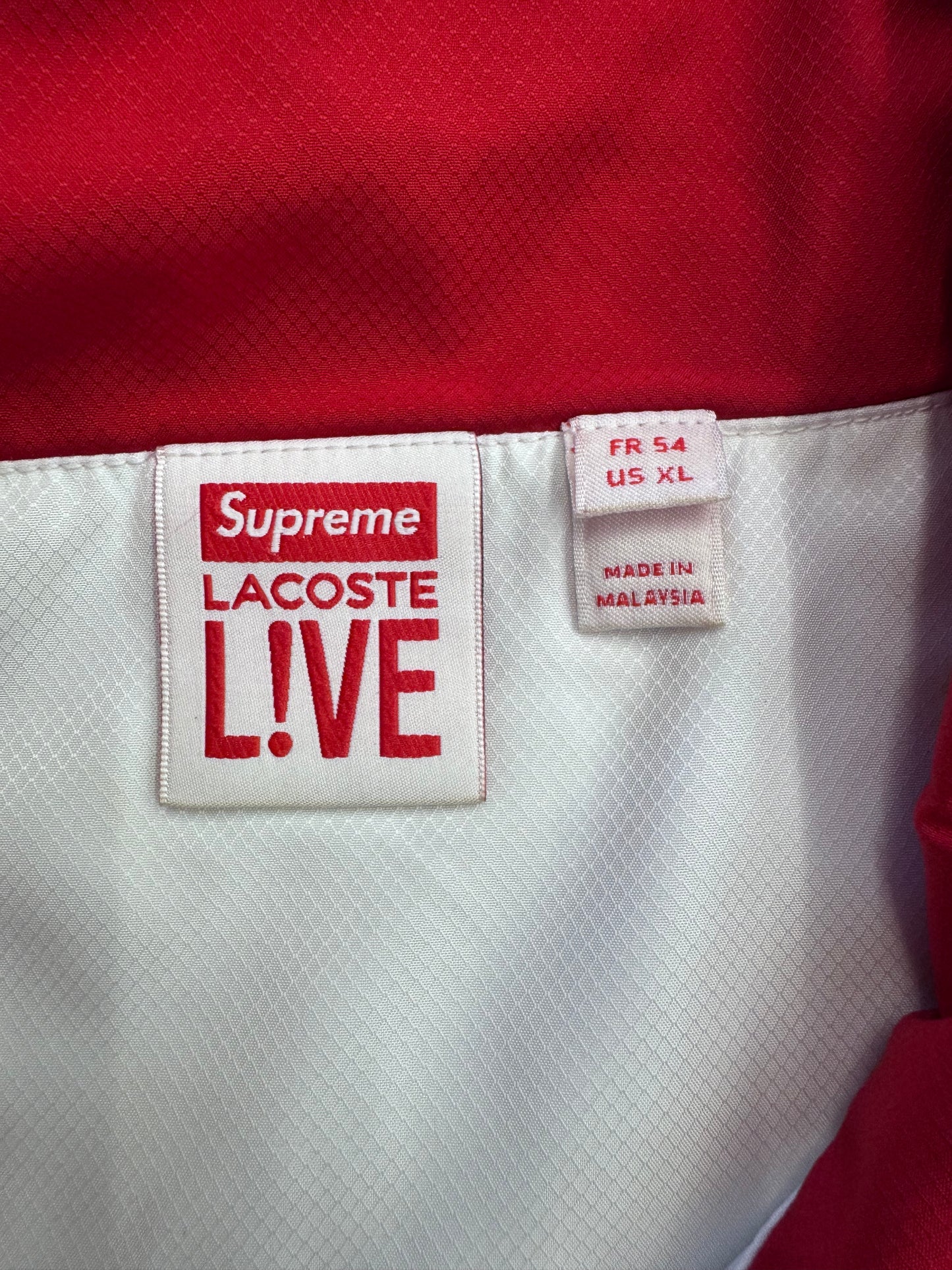 FW19 SUPREME LACOSTE PUFFY ZIPPER / TRACK PANTS