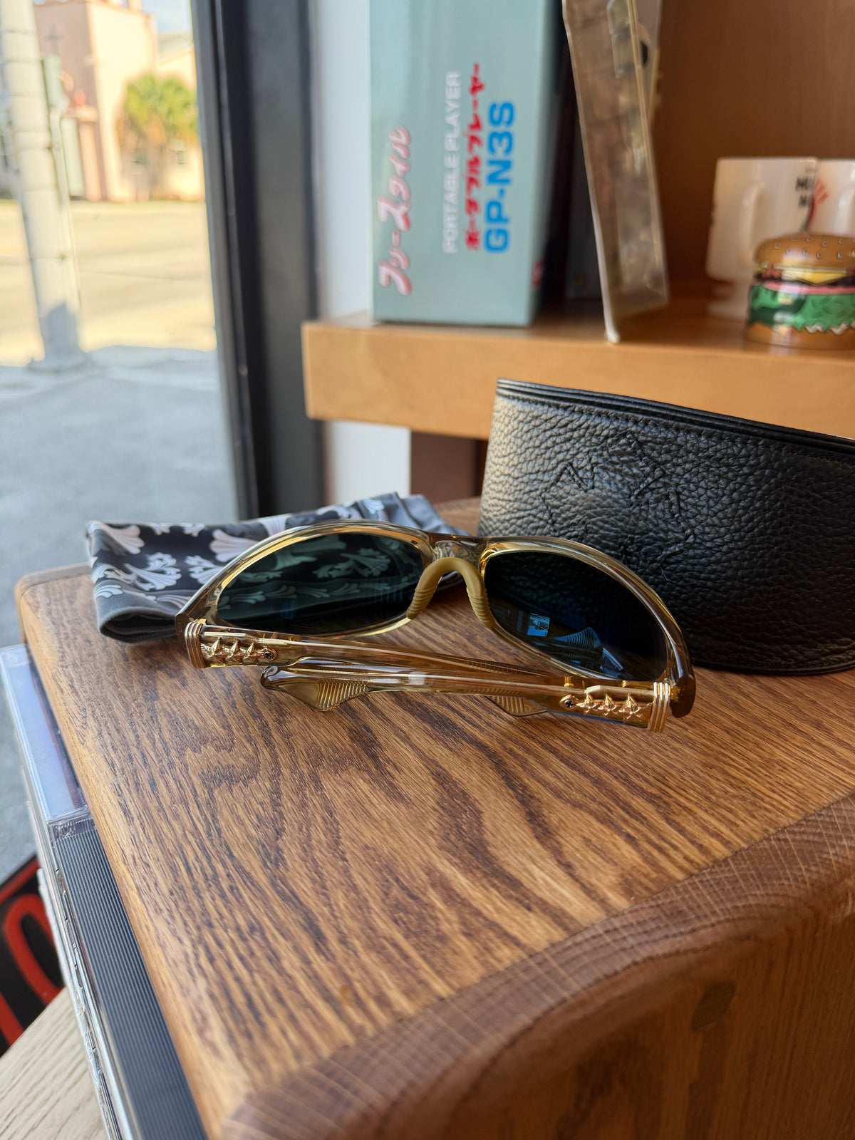 CHROME HEARTS SPREADER SUNGLASSES - TRANSLUCENT GOLD