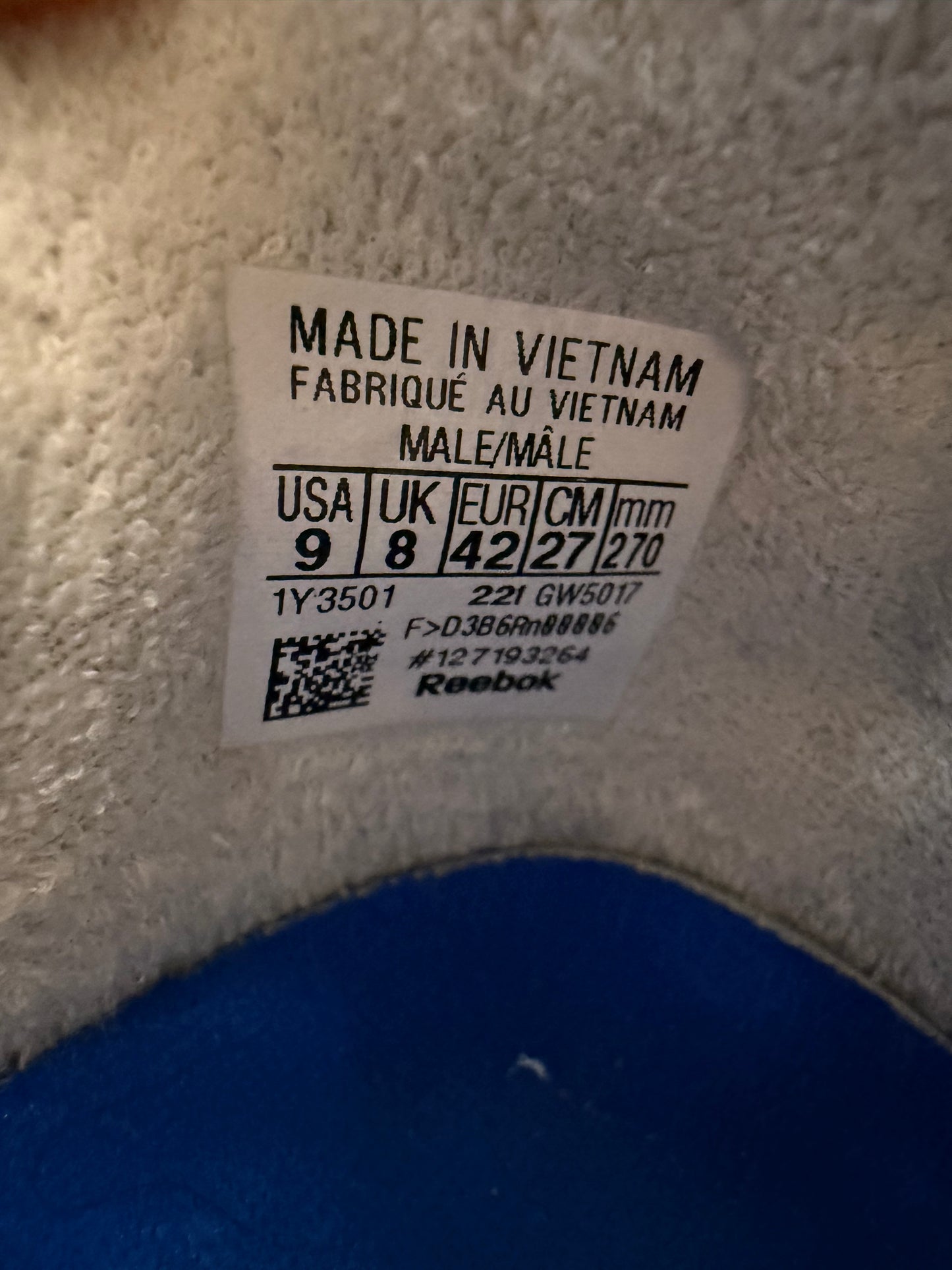 SIZE 9 REEBOK CLUB C 85 DAVID GRUTMAN PROMO SAMPLE (WITH BOX)