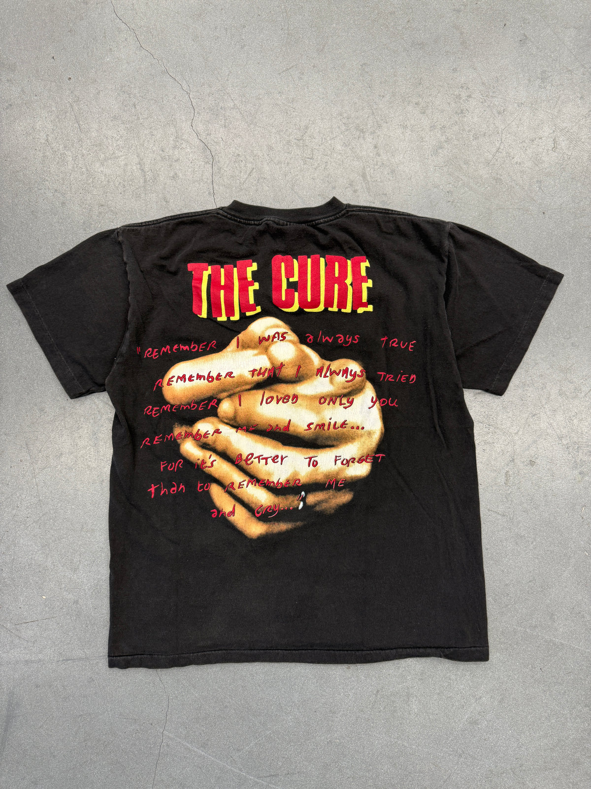 1996 THE CURE WILD MOOD SWINGS TOUR TEE (WILD OATS TAG)