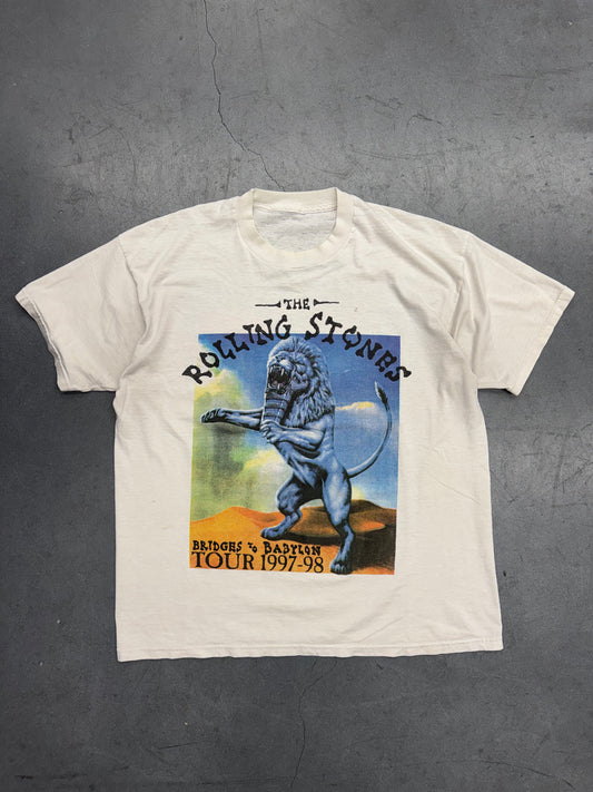 1998 ROLLING STONES BRIDGES TO BABYLON SOLD OUT TOUR TEE (PULLED TAG)
