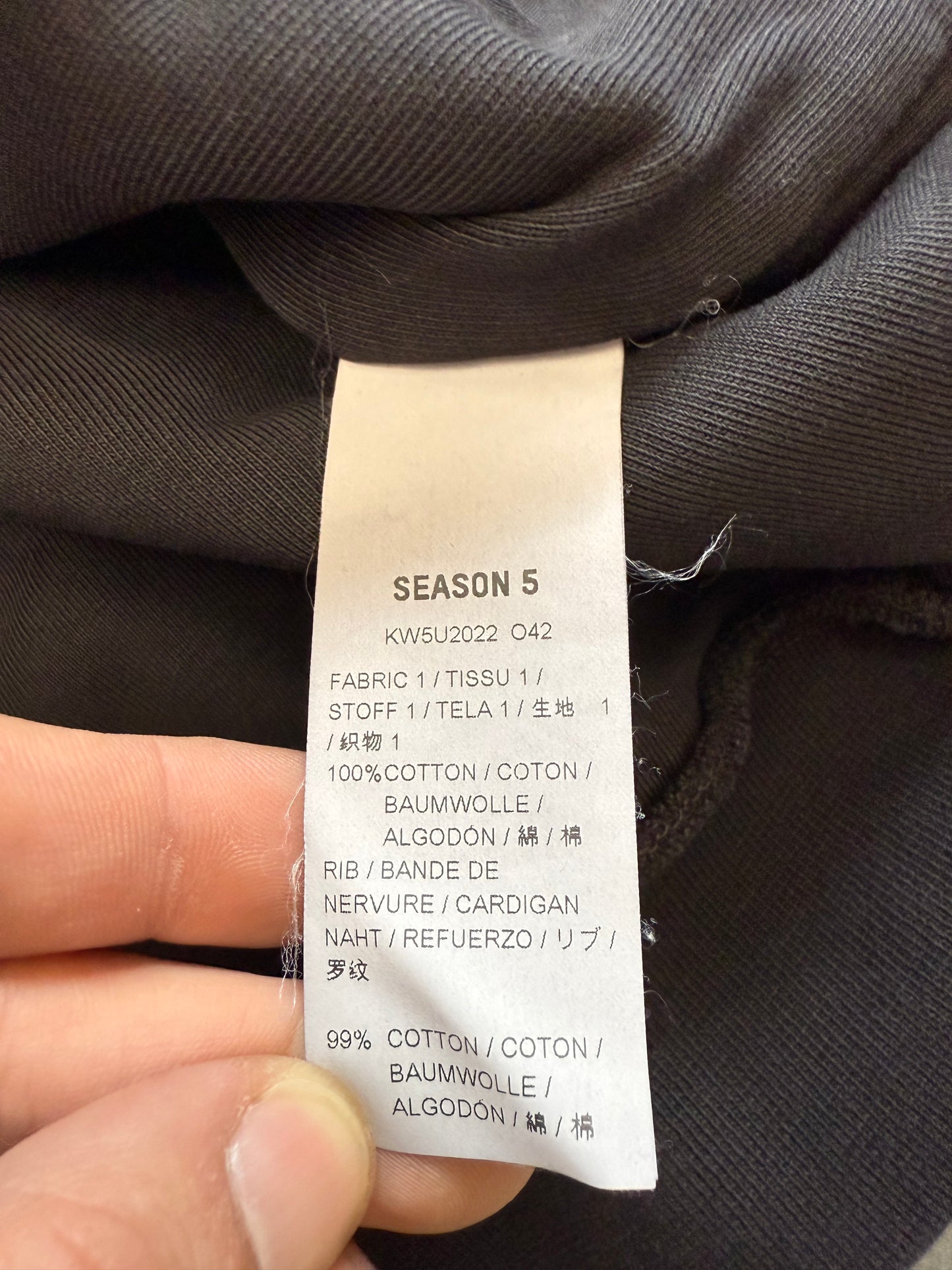 YEEZY SEASON 5 LAS VIRGENES HOODIE - BLACK (M) (NWT)