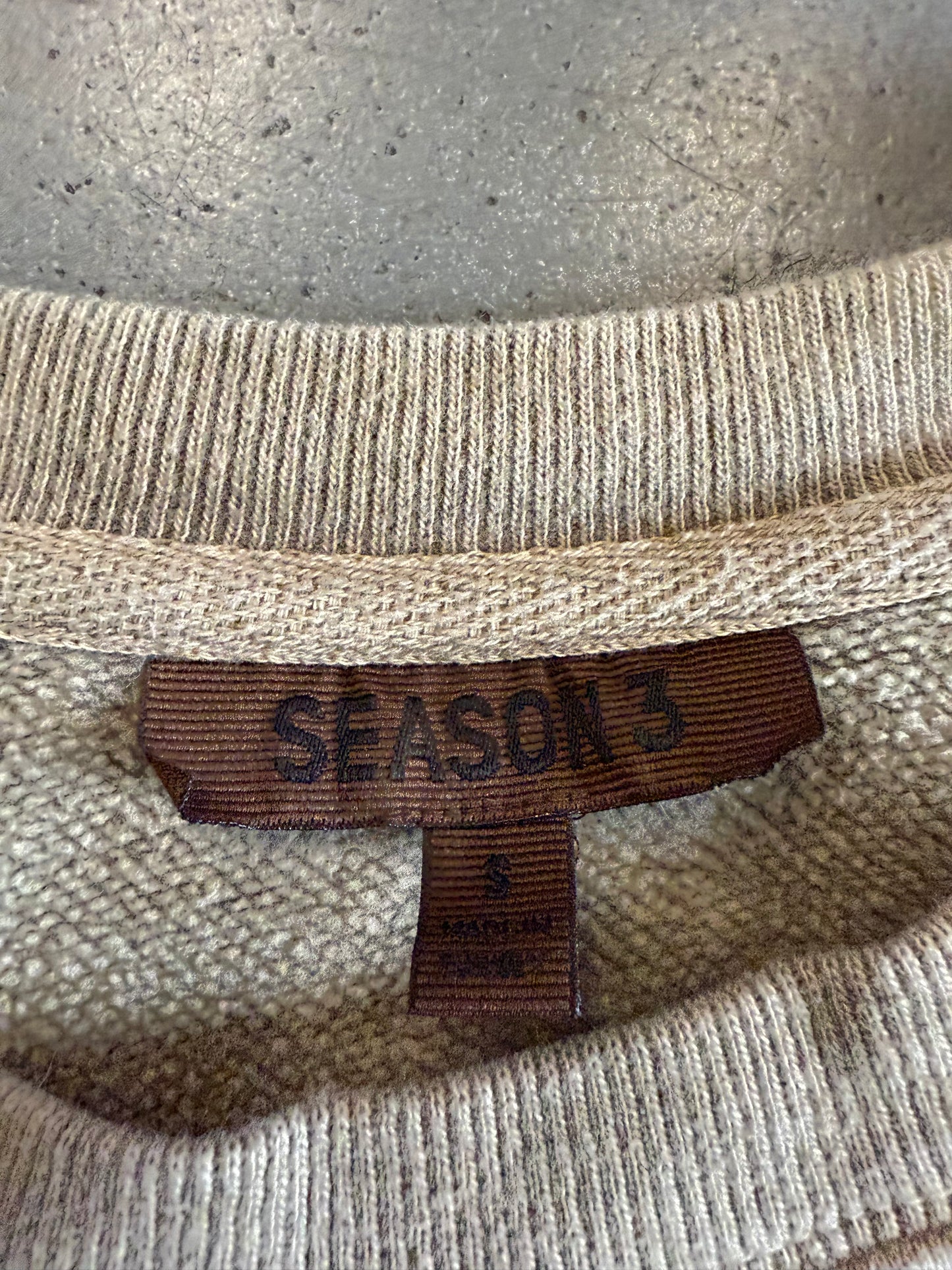 YEEZY SEASON 3 HEAVY KNIT OVERSIZED POCKET TEE - TAN (S)