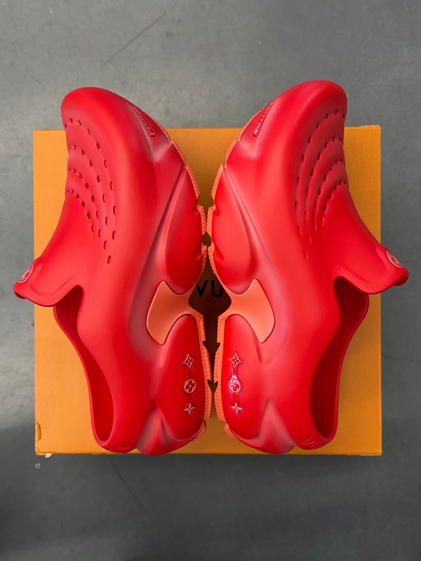 LOUIS VUITTON SHARK CLOG - RED (W/ BOX)