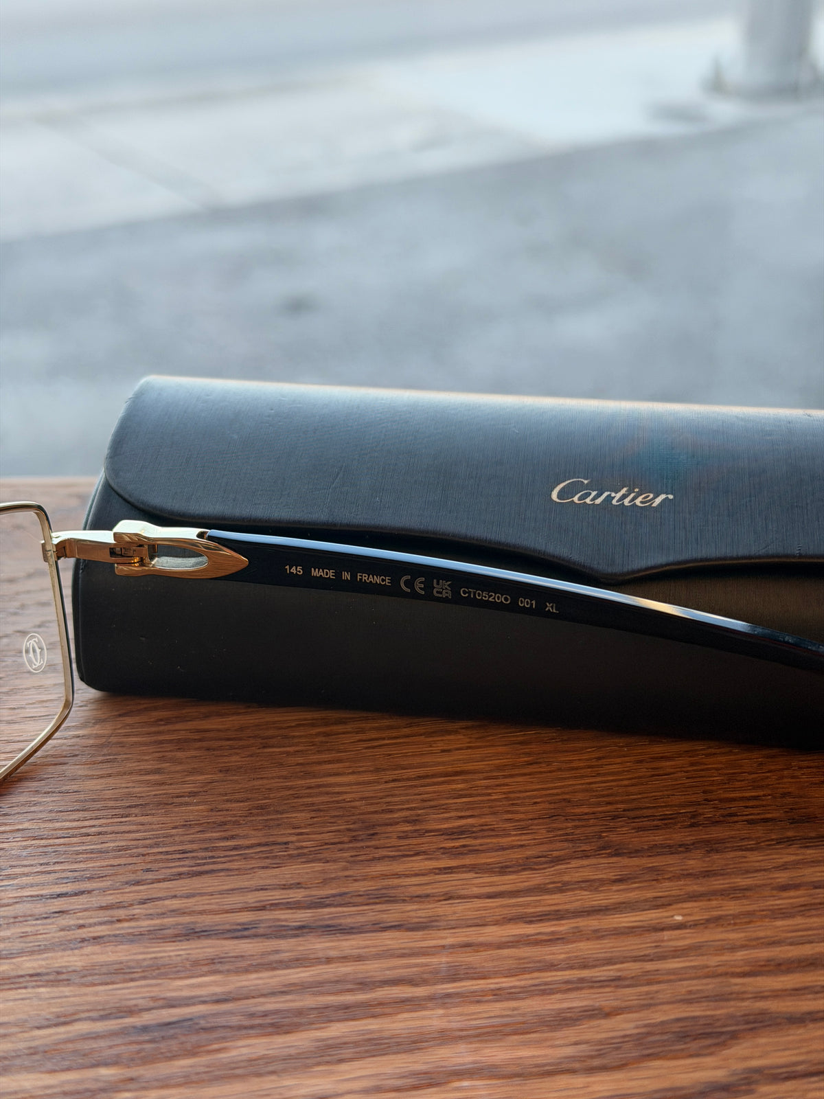CARTIER CT0520O 001 XL RECTANGULAR OPTICAL EYE GLASSES