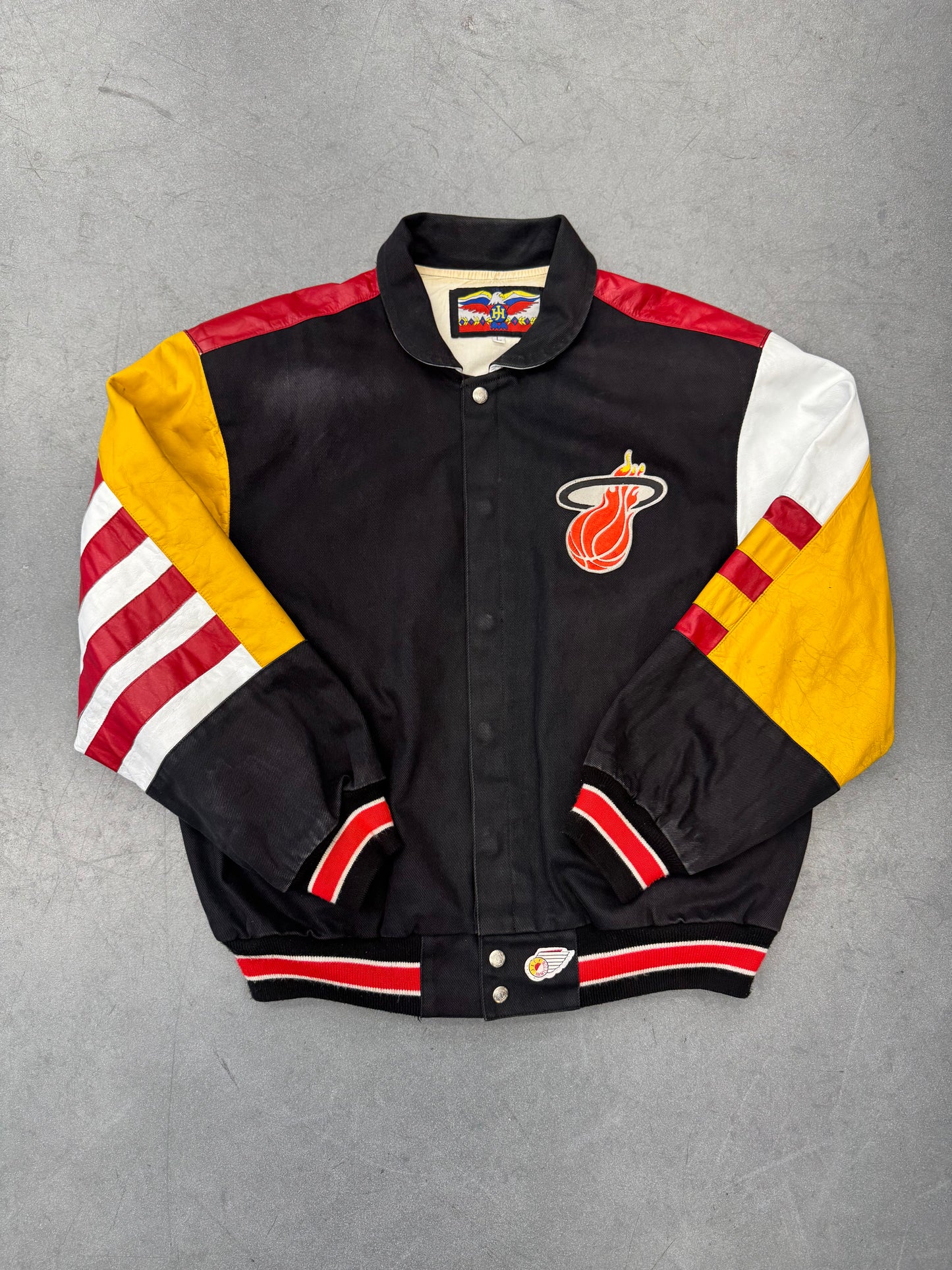 90'S MIAMI HEAT JEFF HAMILTON LEATHER JACKET