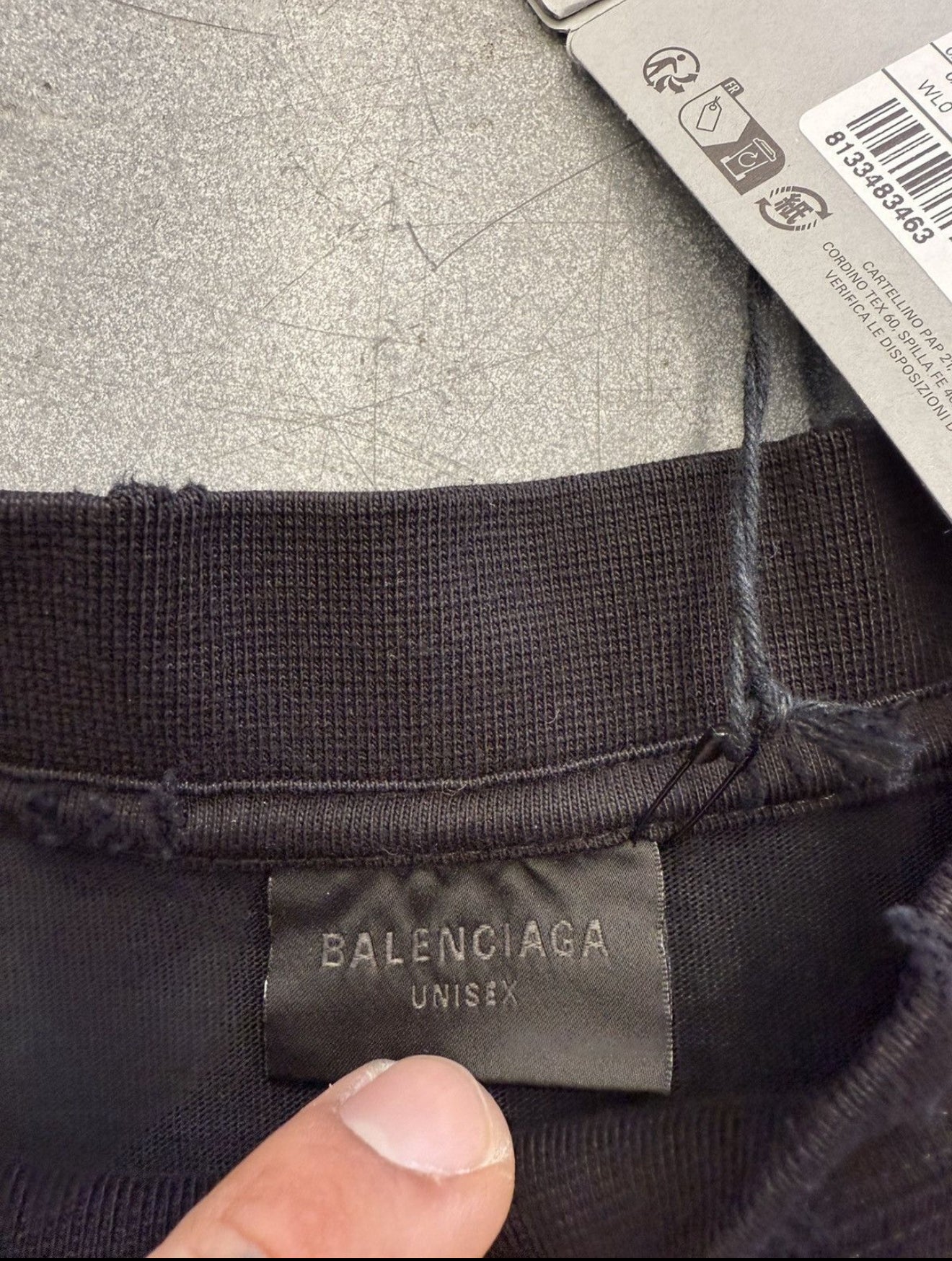 BALENCIAGA TO MY LOVE TEE BLACK LARGE NWT