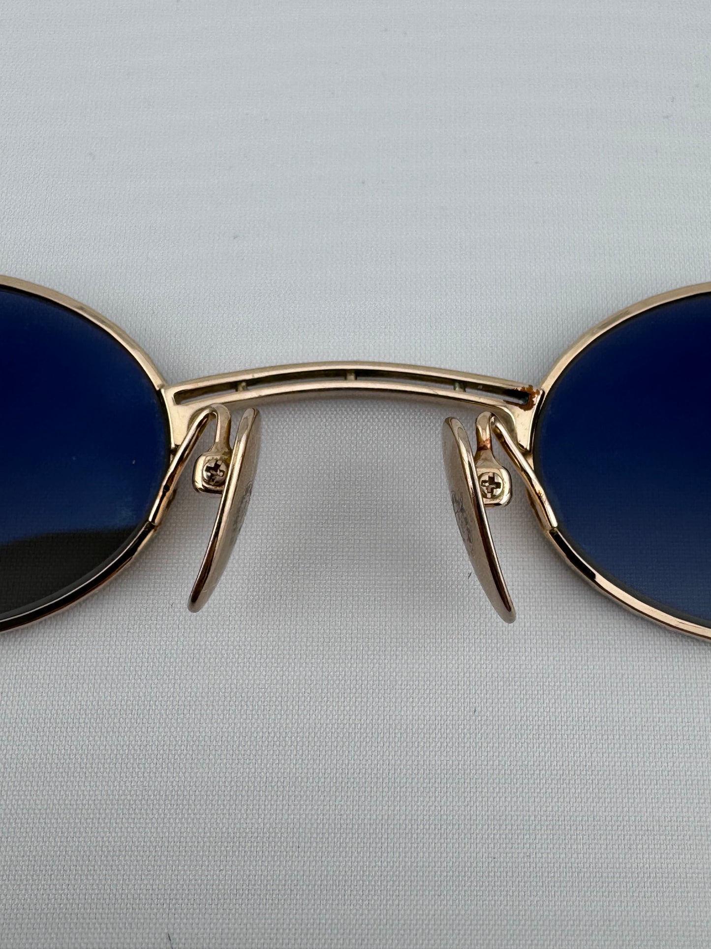 CHROME HEARTS ‘LUX’ GOLD PLATED OVAL SUNGLASSES