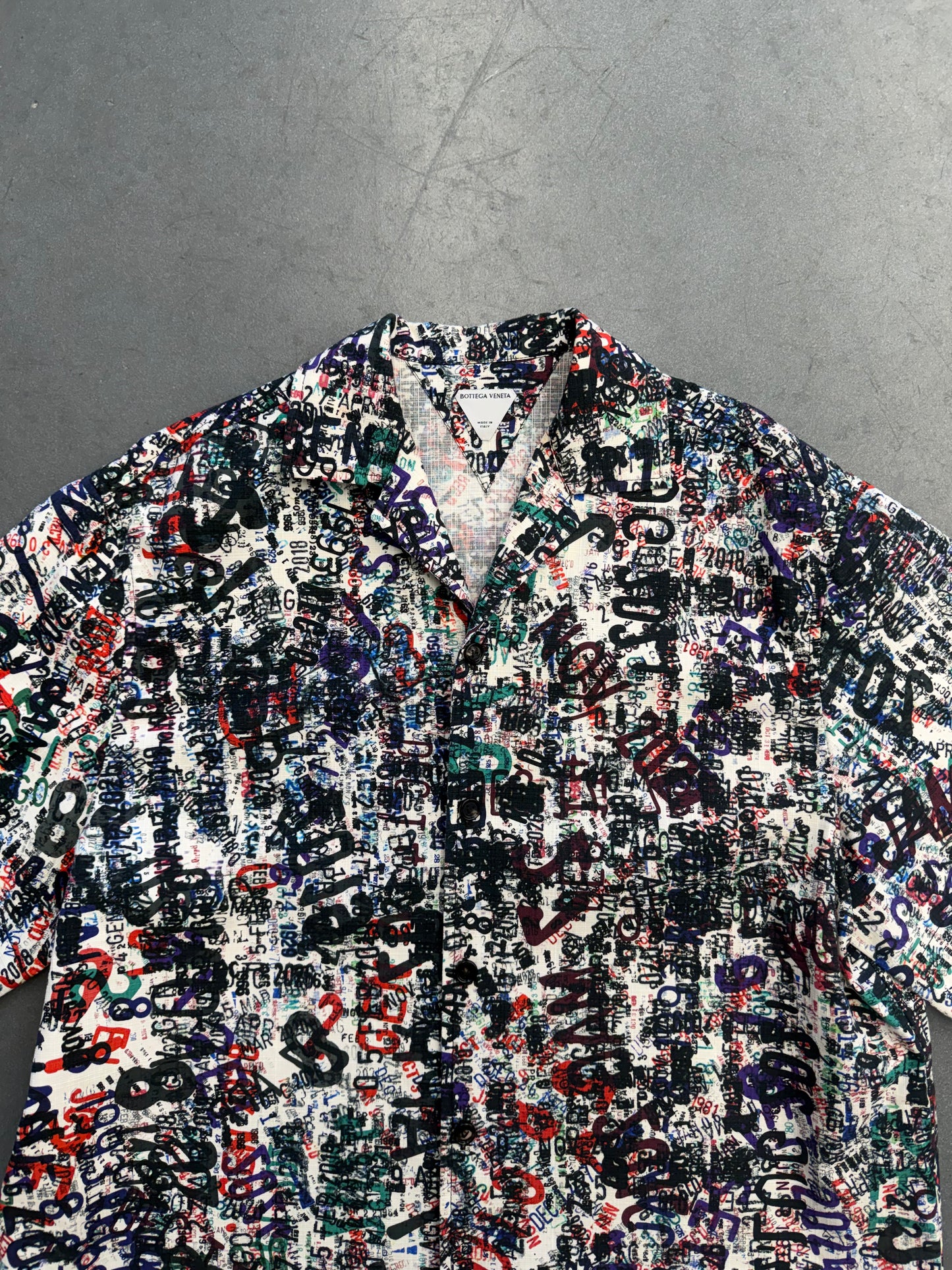 BOTTEGA VENETA MEMORY PRINT BUTTON UP SHIRT
