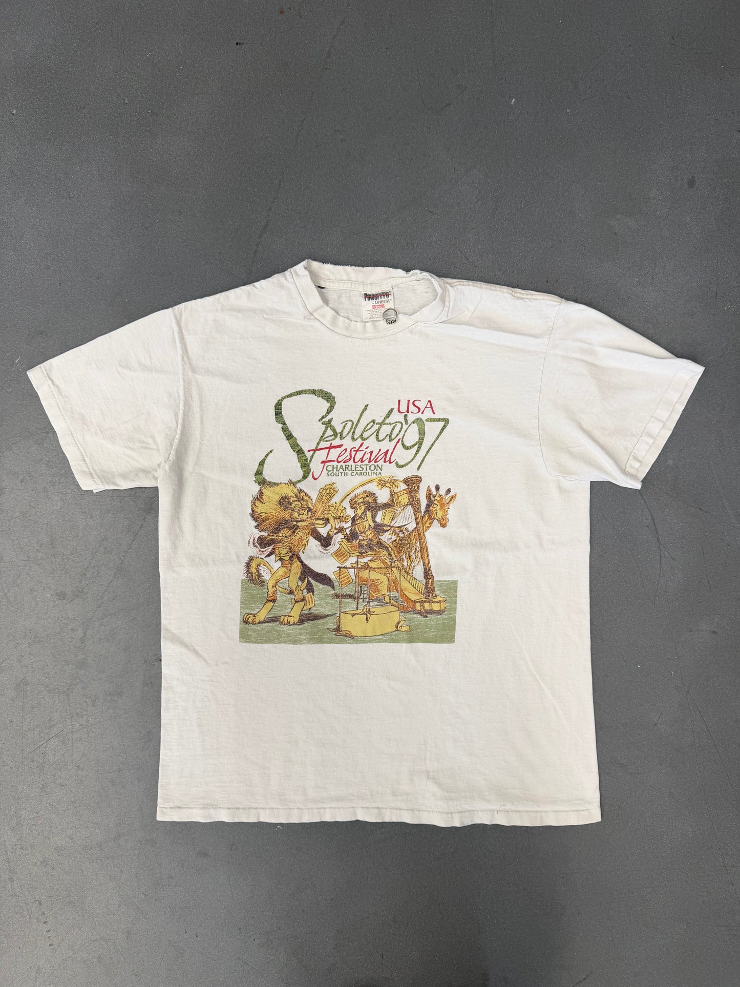 1997 SPOLETO FESTIVAL CHARLESTON SOUTH CAROLINA "BRAVISSIMO!" TEE (POWER PRO TAG)