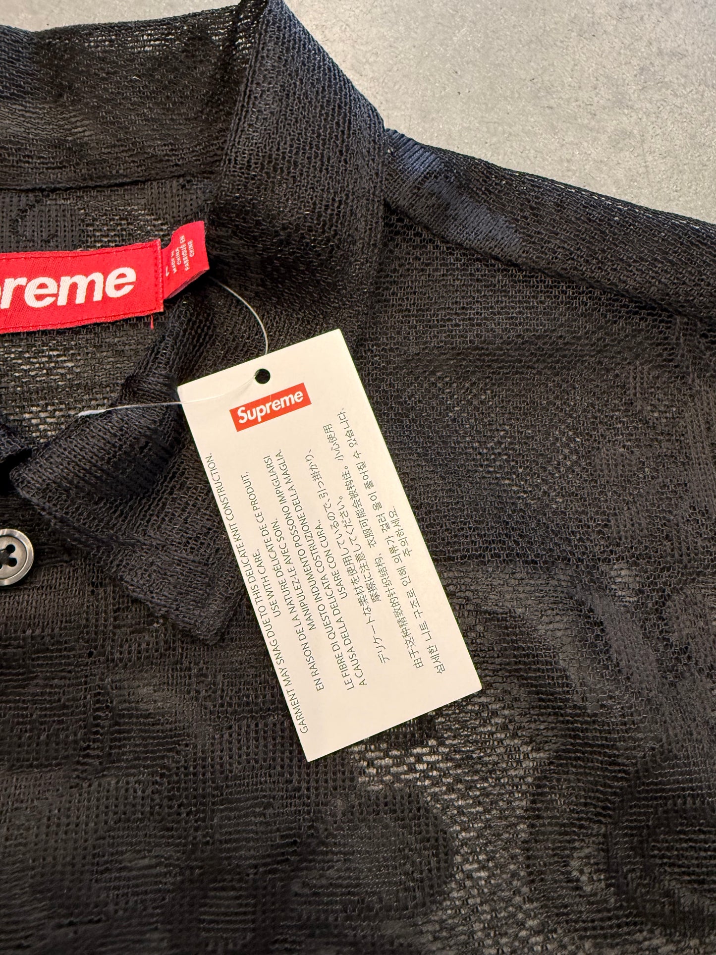 SS25 SUPREME LAST SUPPER LACE S/S SHIRT - BLACK