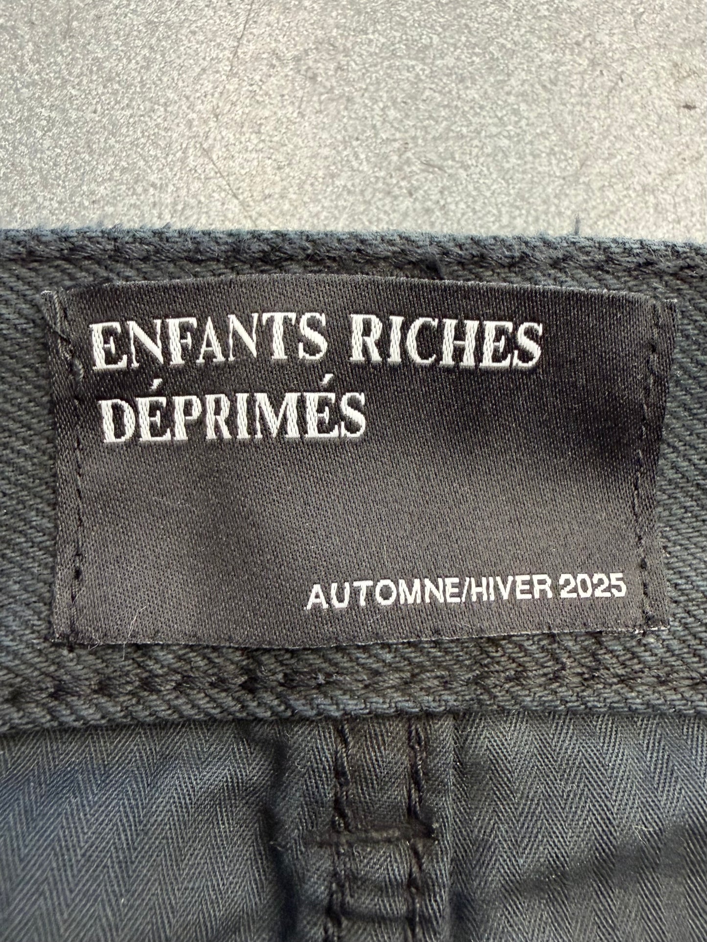 ENFANTS RICHES DEPRIMES ZURICH 64 FLARE PAINT SPLATTER JEANS - BLACK