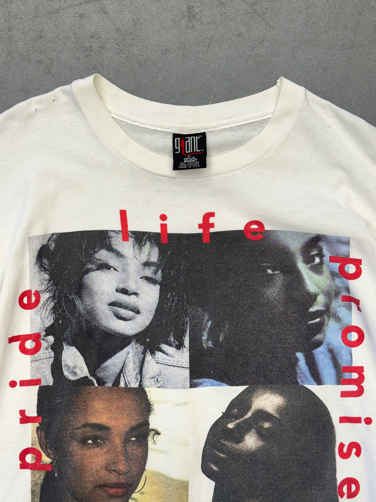1993 SADE SUMMER DELUXE TOUR LIFE PROMISE LOVE PRIDE TEE (GIANT TAG)