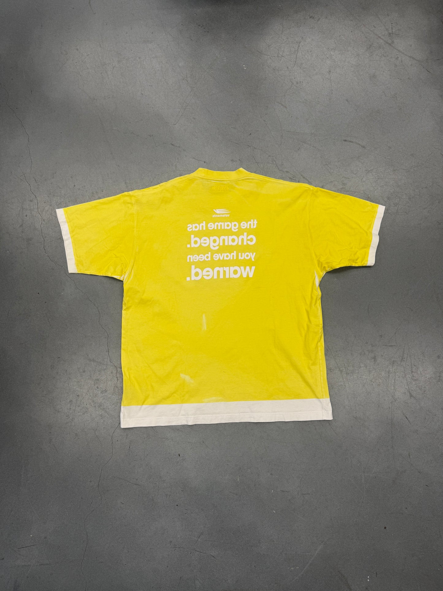 VETEMENTS GAMECHANGING TEE - YELLOW