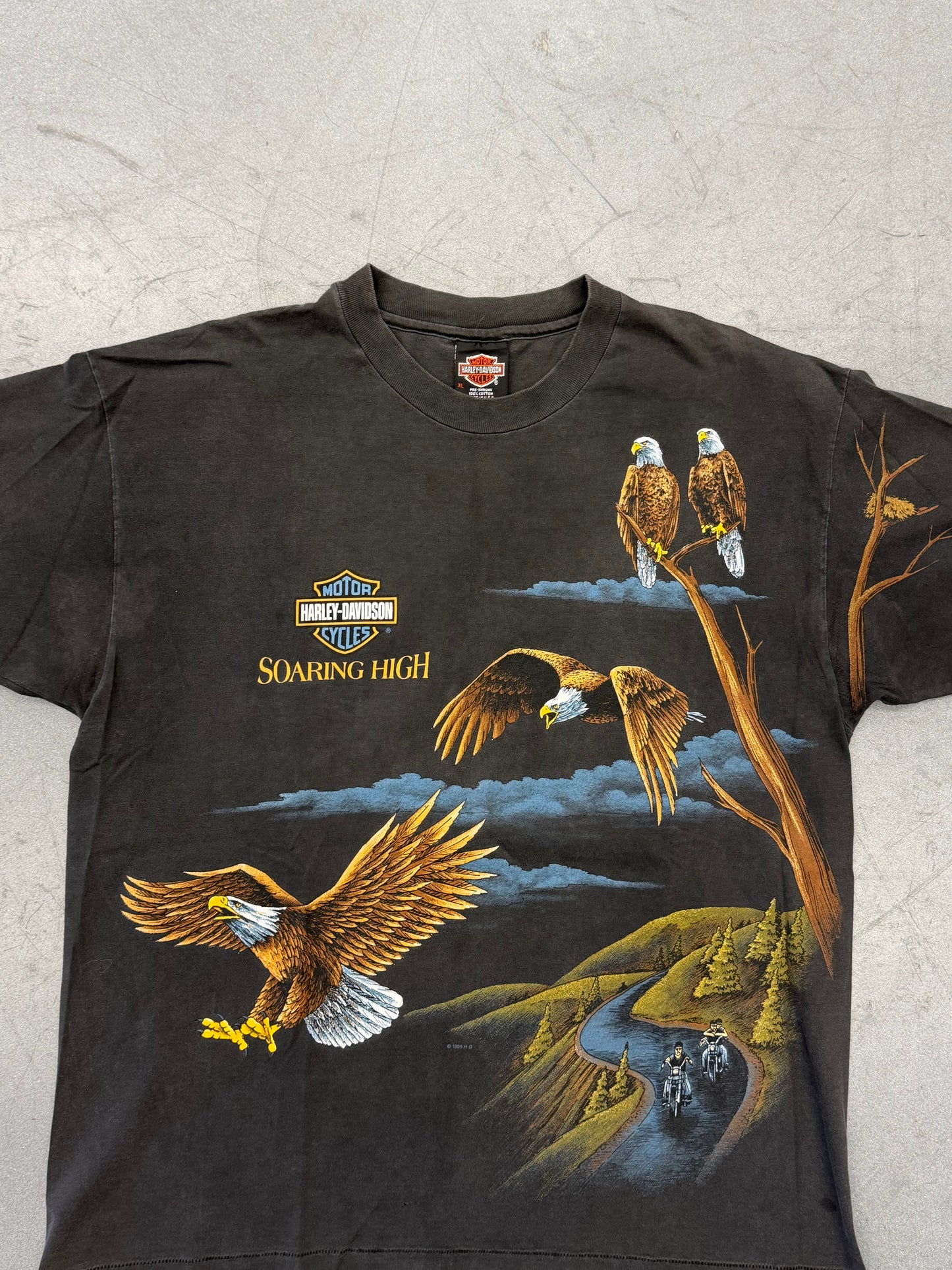 90'S HARLEY-DAVIDSON SOARING HIGH SYRACUSE, N.Y. AOP EAGLES TEE (HARLEY-DAVIDSON TAG)