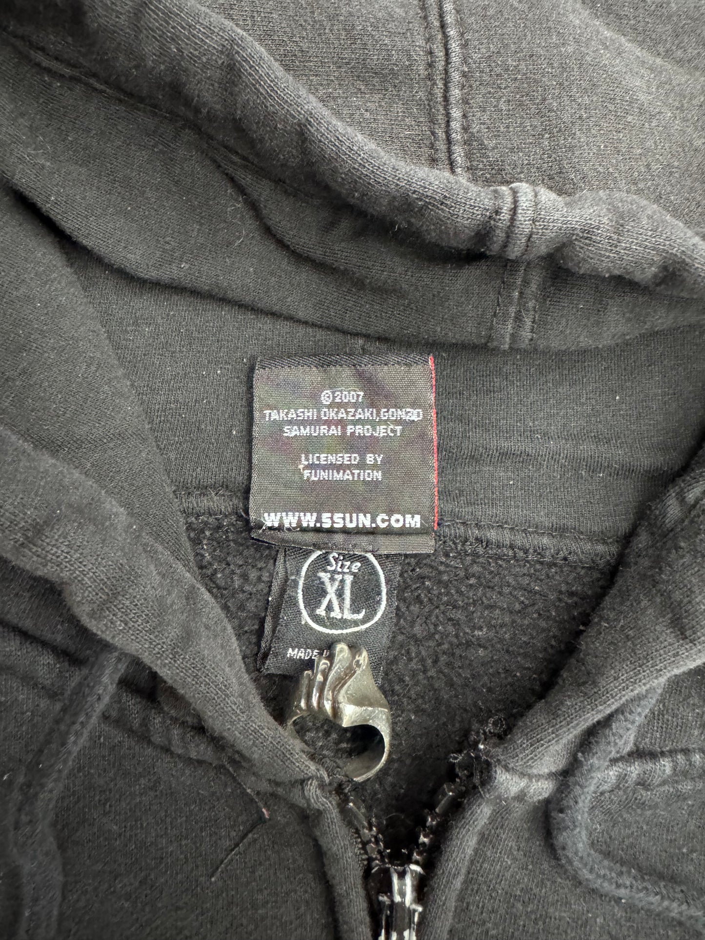 2007 AFRO SAMURAI FULL ZIP HOODIE - BLACK