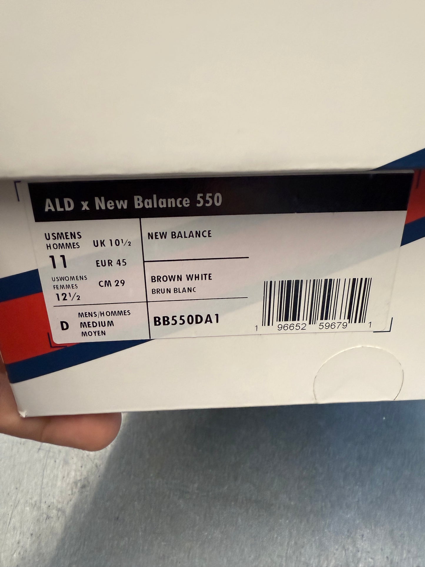 2023 SIZE 11 NEW BALANCE 550 AIME LEON DORE TAUPE SUEDE (NEW WITH BOX)