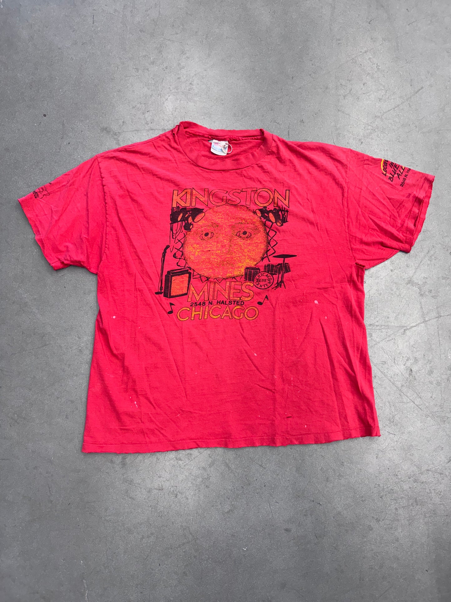 90'S KINGSTON MINES 2548 N. HALSTED CHICAGO TEE (HANES BEEFY TAG)