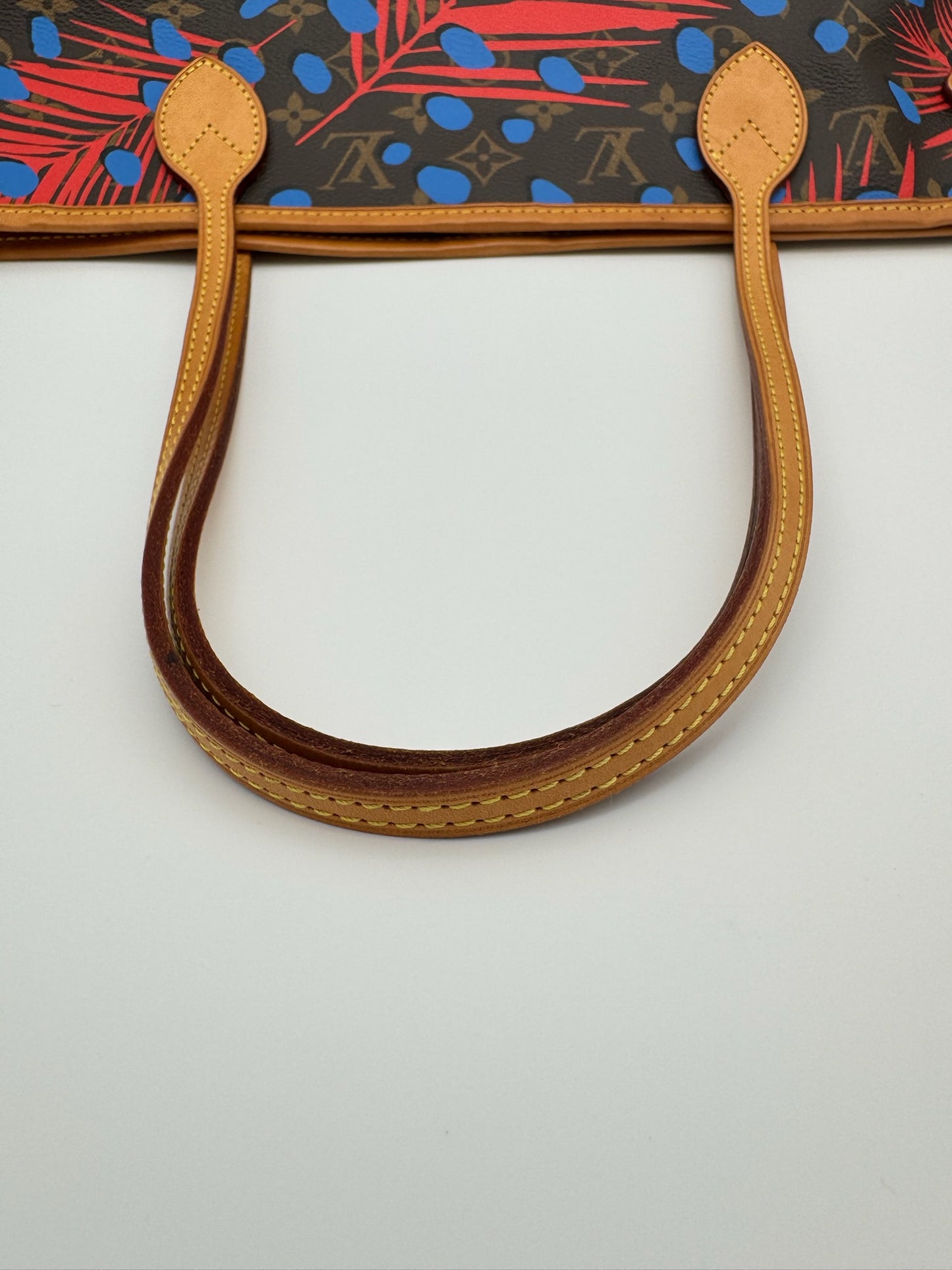 2016 LOUIS VUITTON NEO NEVERFULL TOTE MONOGRAM PALM SPRINGS JUNGLE DOTS