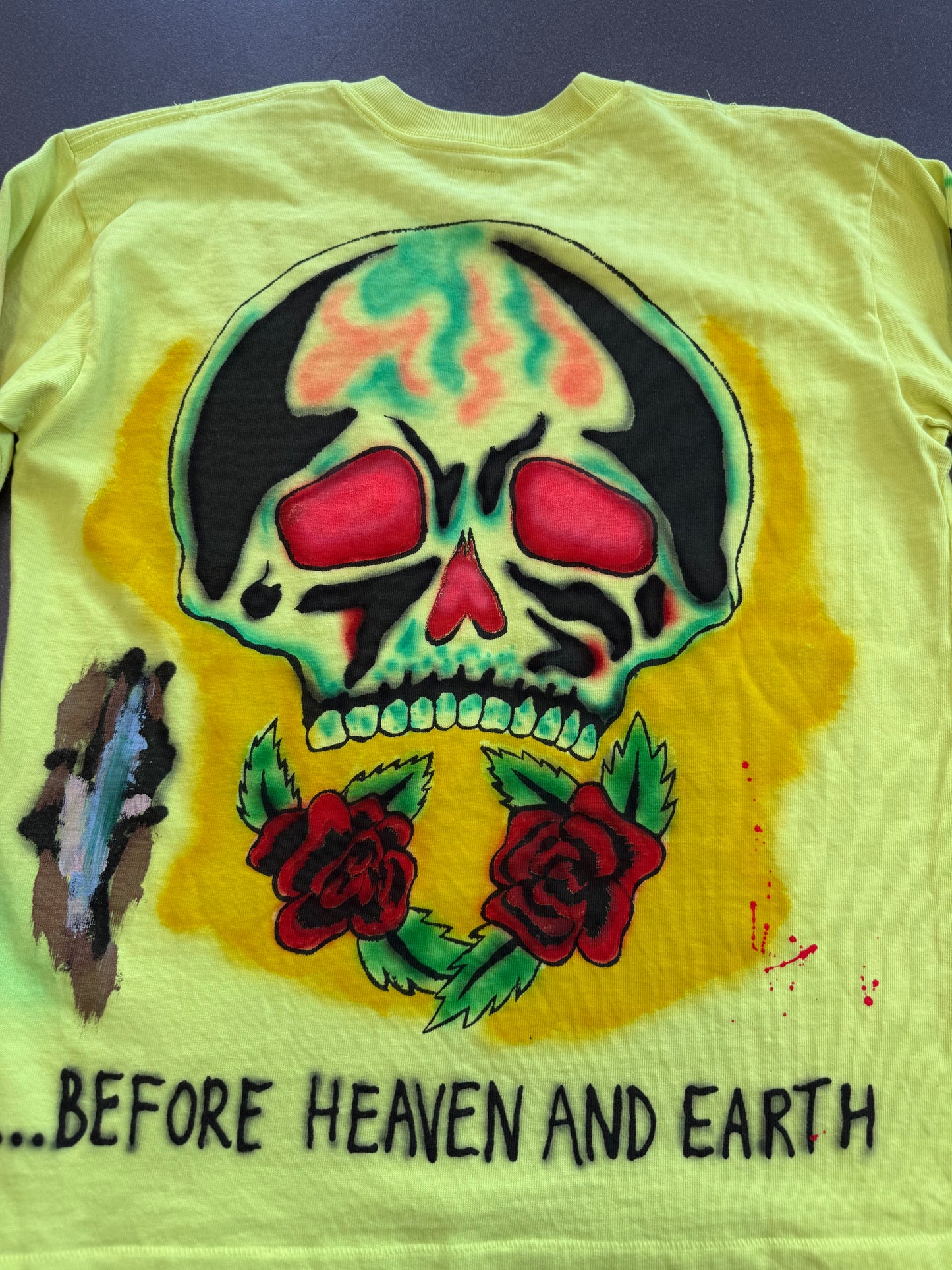 YEEZY WES LANG SKELETON L/S TEE - FROZEN YELLOW (XS)