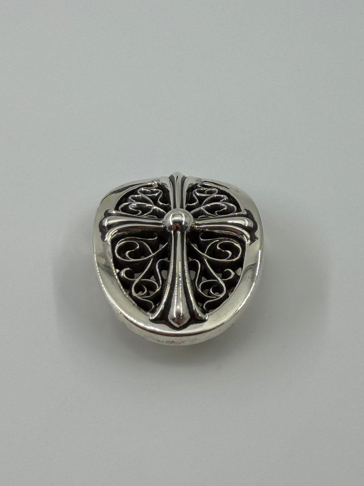 CHROME HEARTS 1" SMALL SILVER OVAL BUCKLE