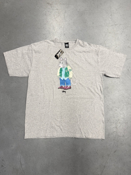 STUSSY PREP RAT TEE - GREY (XL) (NWT)
