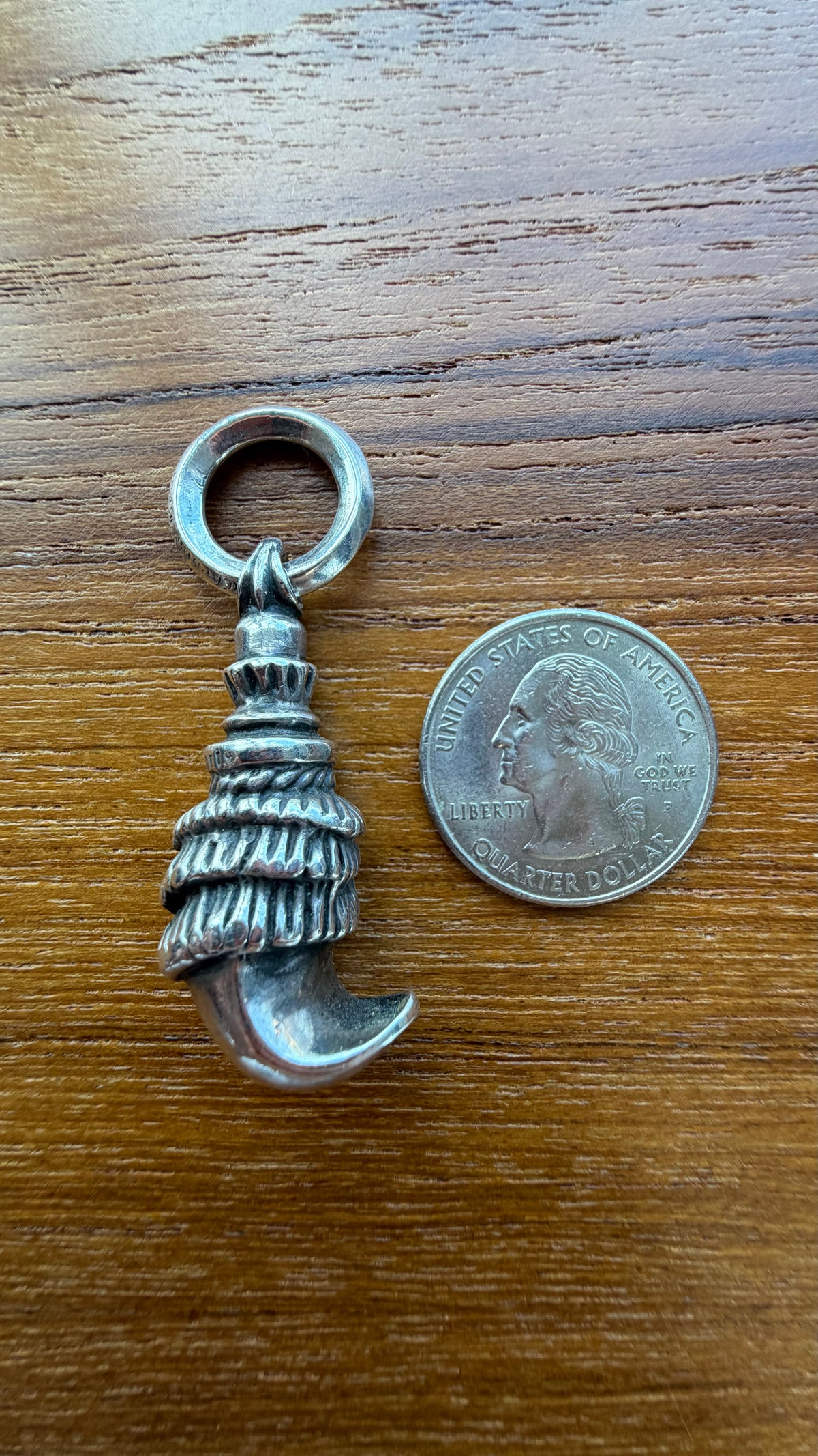 CHROME HEARTS OLD CROW TALON SILVER PENDANT