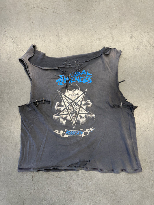 90S SUICIDAL TENDENCIES POSSESED DISTRESSED CUT-OFF SLEEVELESS TEE
