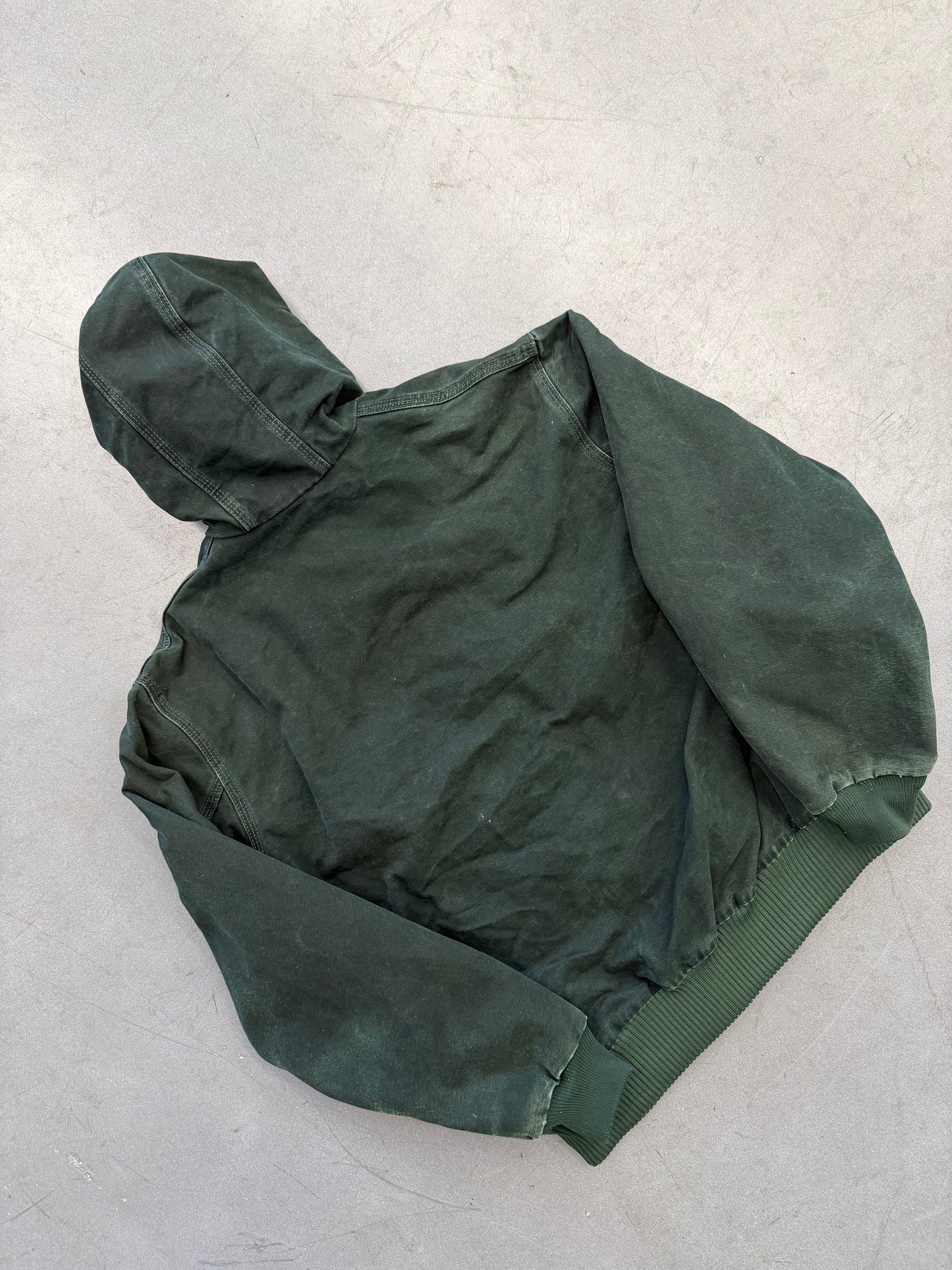 2000'S CARHARTT INSULATED CANVAS HOODIE - DARK GREEN (J160SPC L)