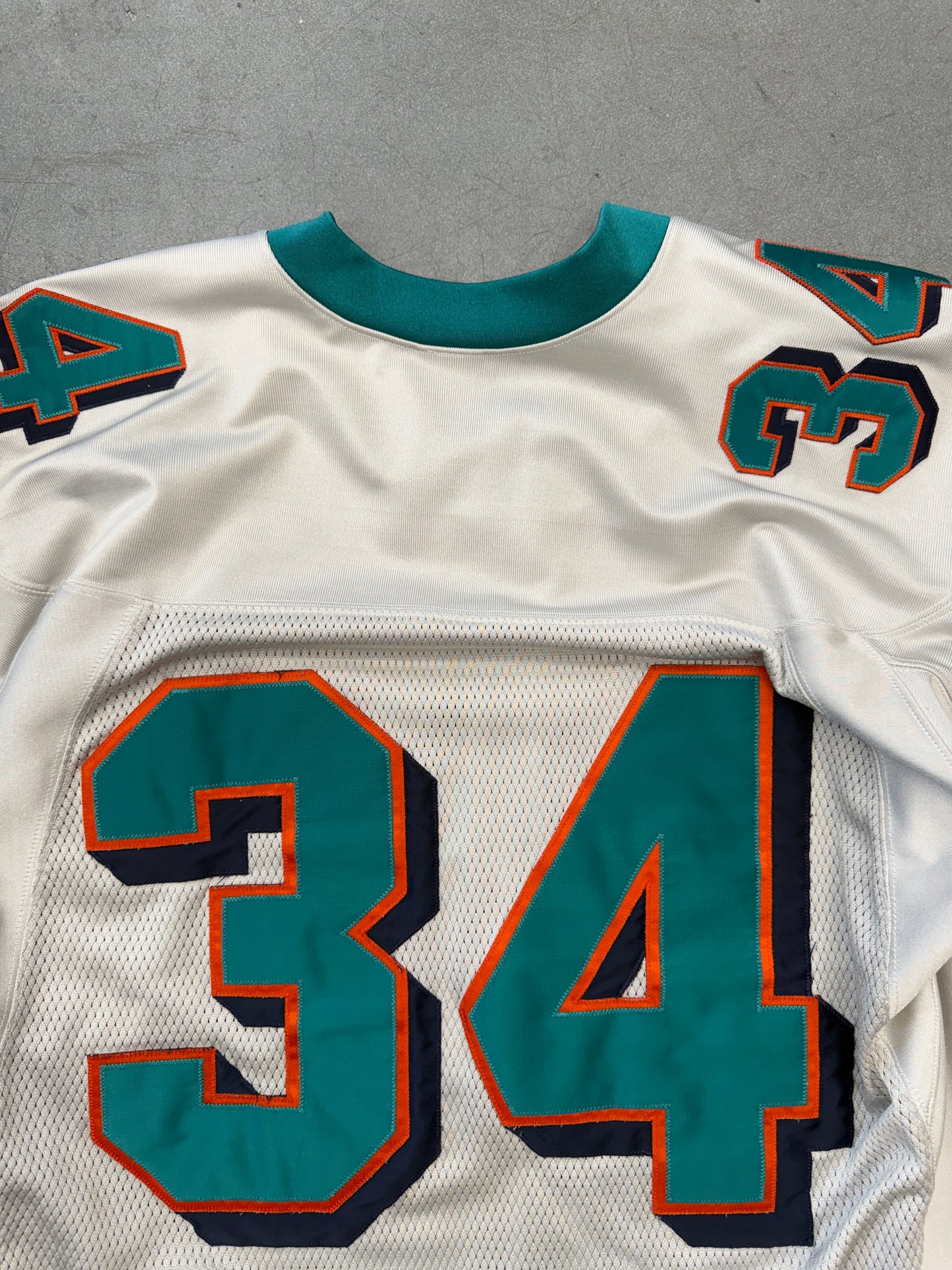 2000'S NIKE MIAMI DOLPHINS #34 GAME WORN JERSEY (BLACK NIKE TAG)