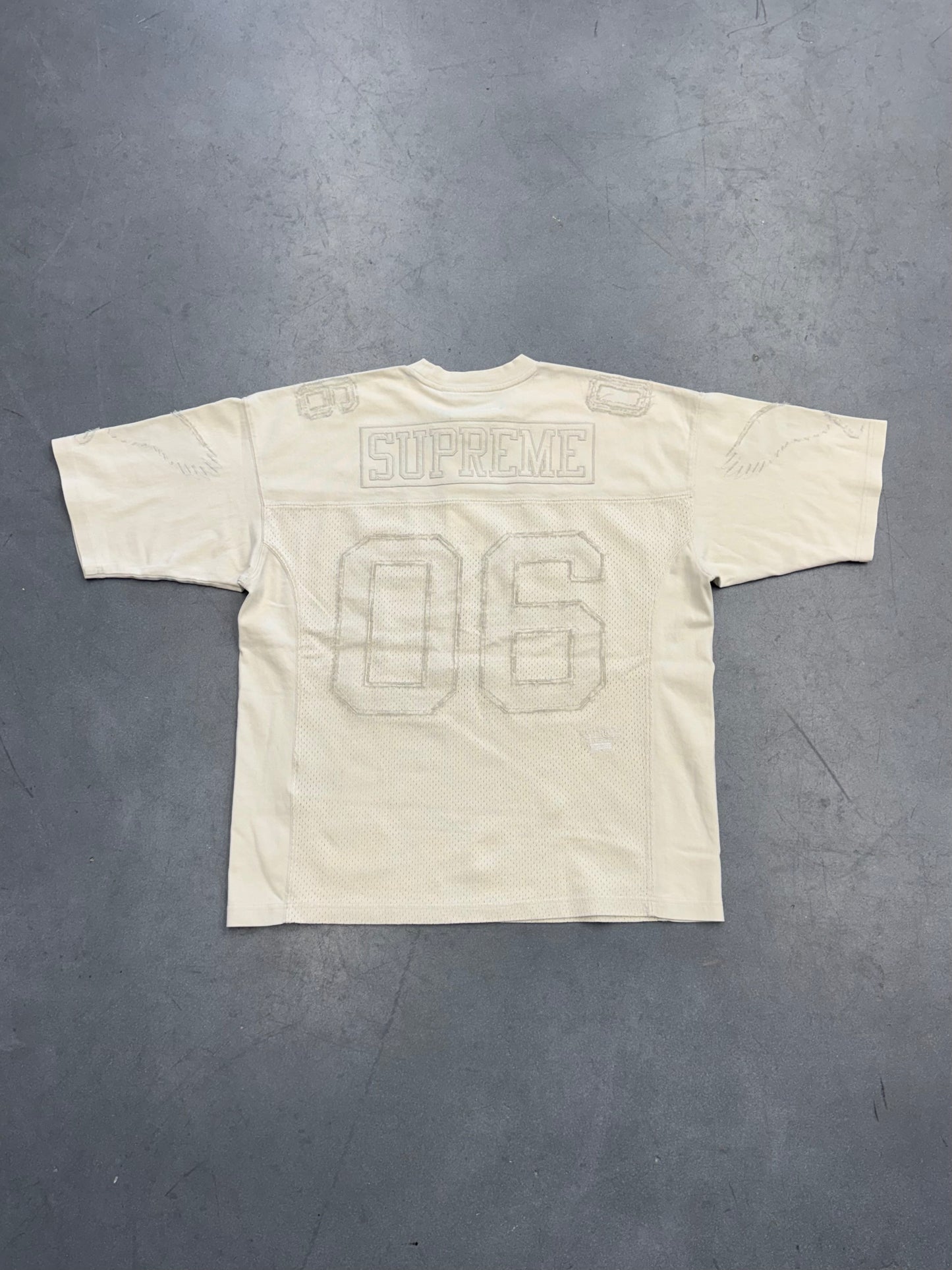 SS26 SUPREME MM6 MAISON MARGIELA COTTON FOOTBALL JERSEY - WHITE